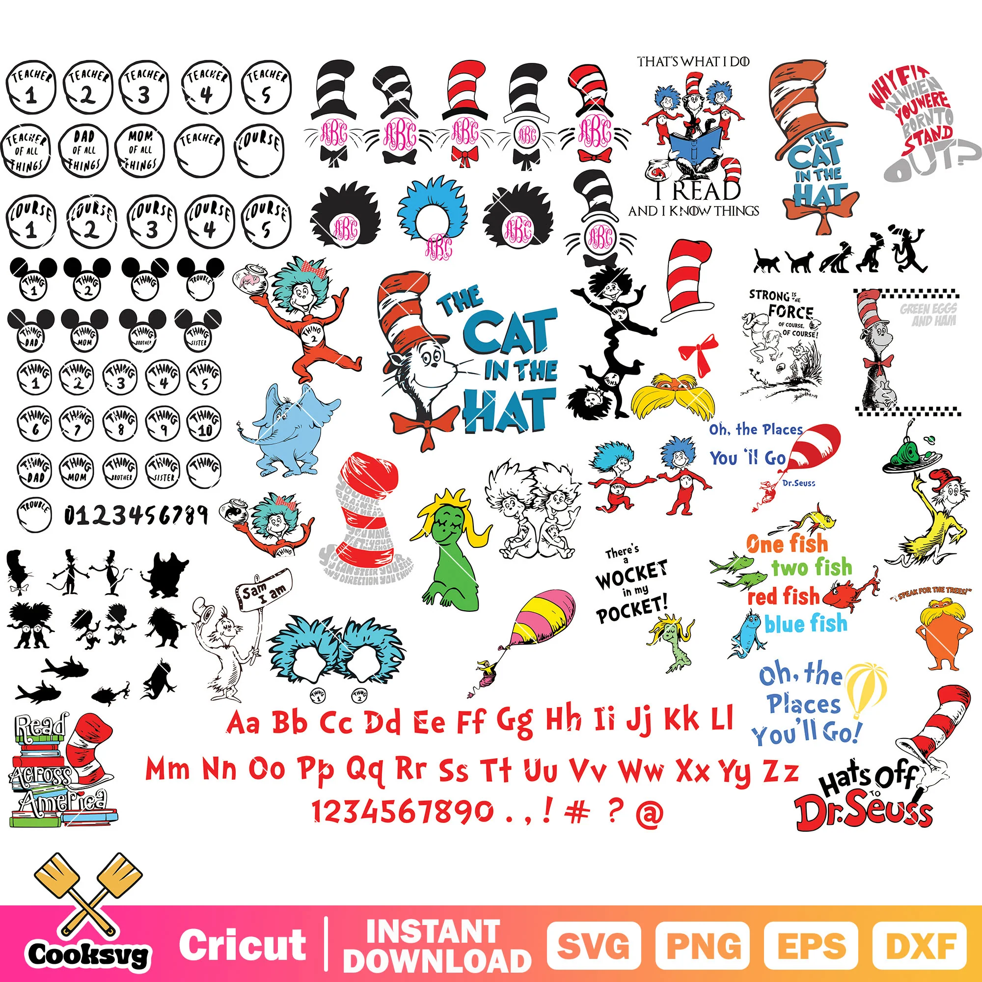 Dr seuss characters cartoon svg bundle, dr seuss cartoon svg, dr seuss svg