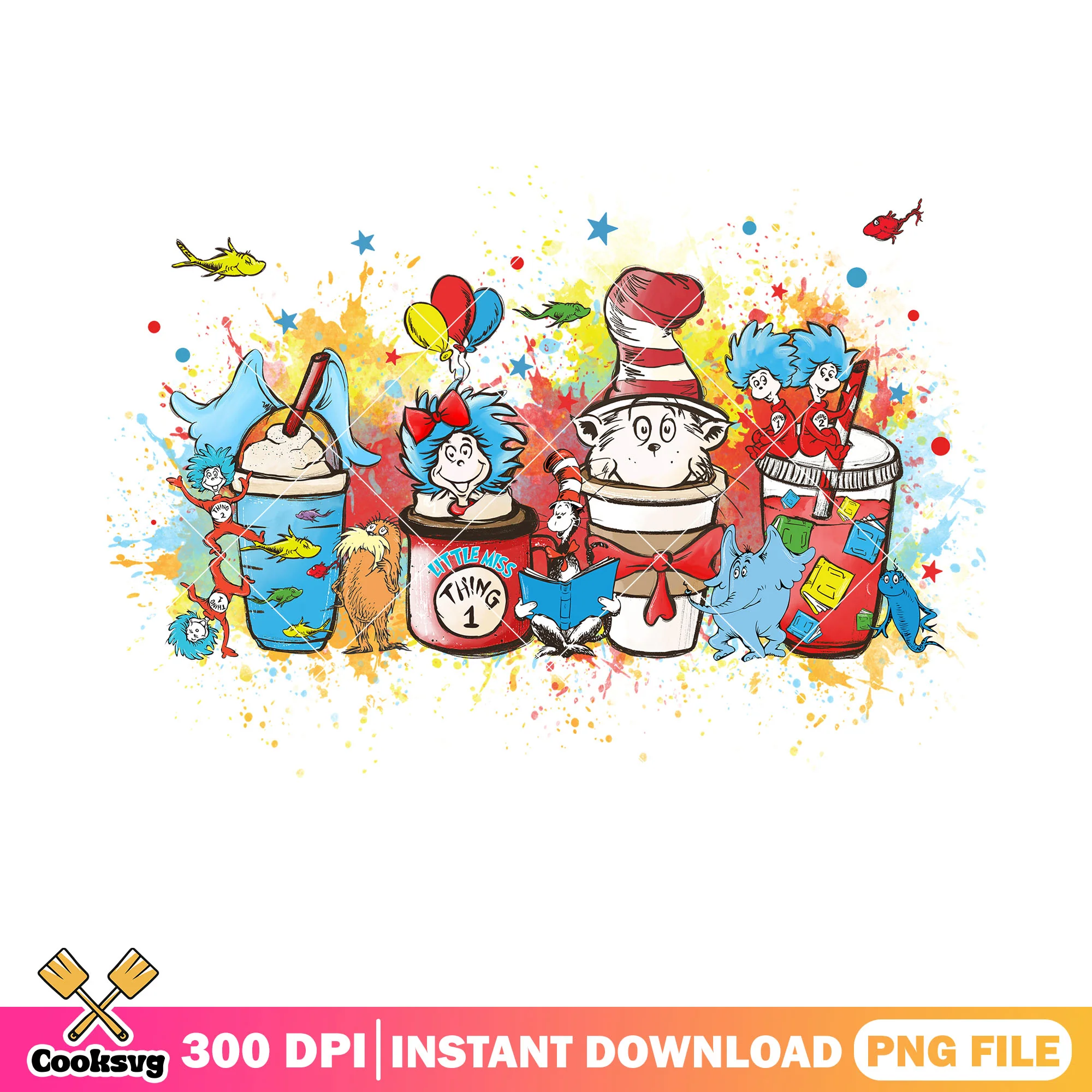 Dr seuss friends coffee mug png, dr seuss coffee mug png