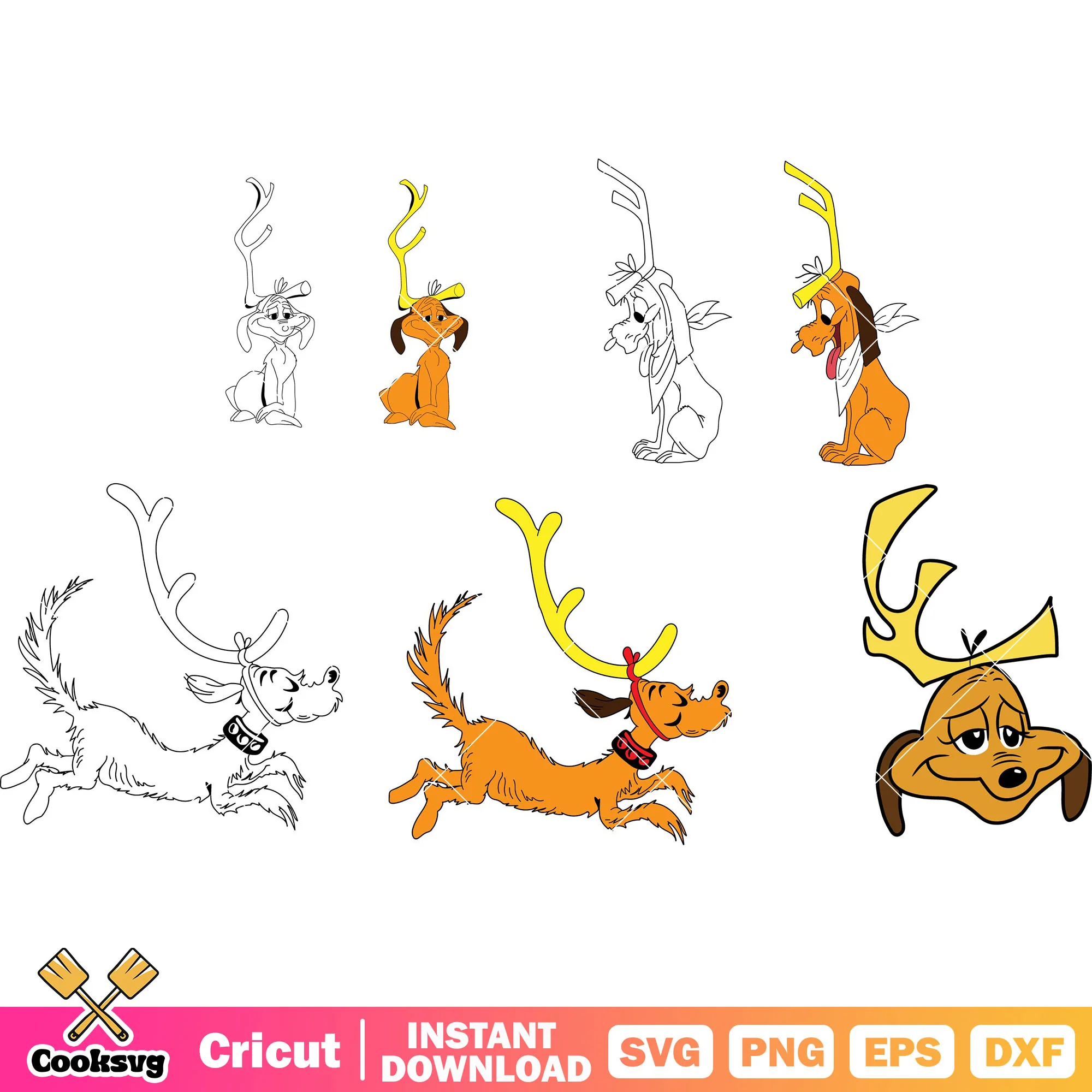 Dr seuss friends max svg bundle, dr seuss max svg, dr seuss cartoon svg