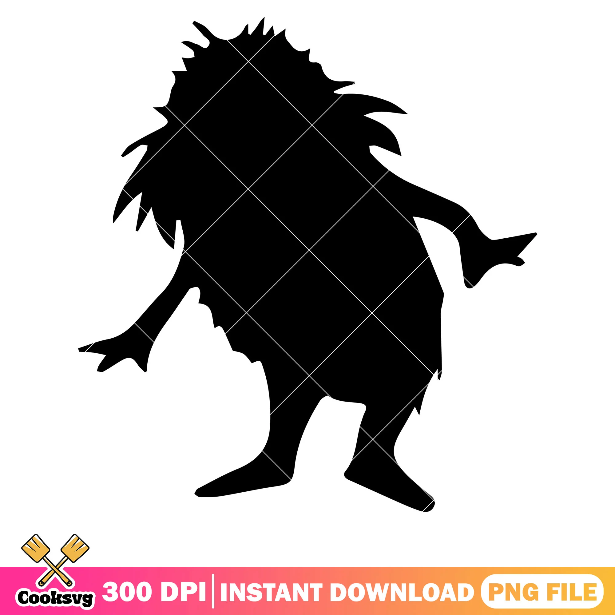 Dr seuss lorax cartoon silhouette png, dr seuss silhouette png