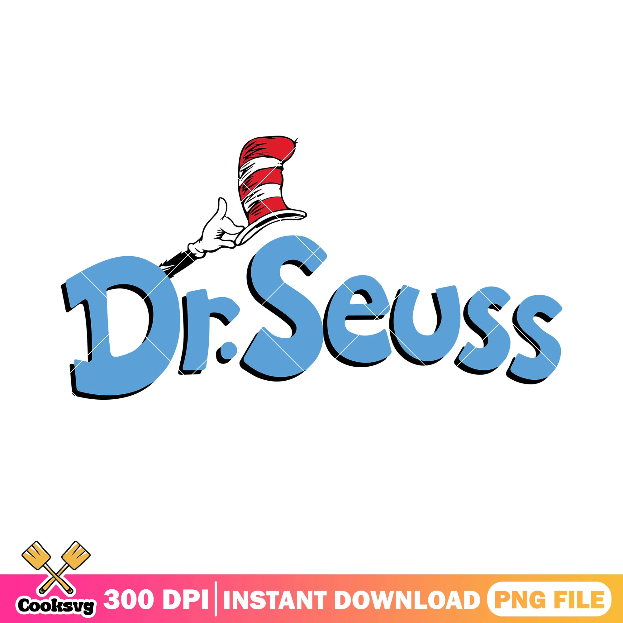 Dr seuss name and hat cartoon png, dr seuss hat png, dr seuss png