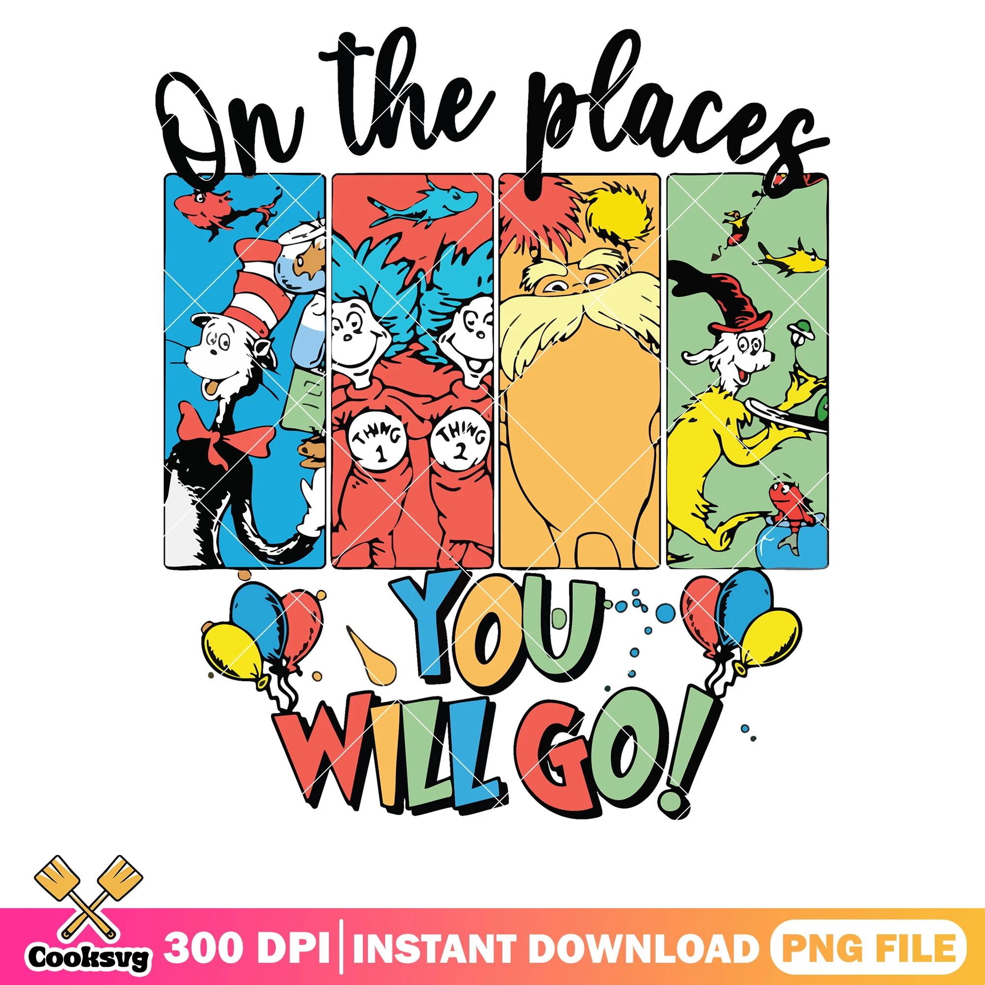 Dr seuss on the places you will go png, dr seuss quotes png