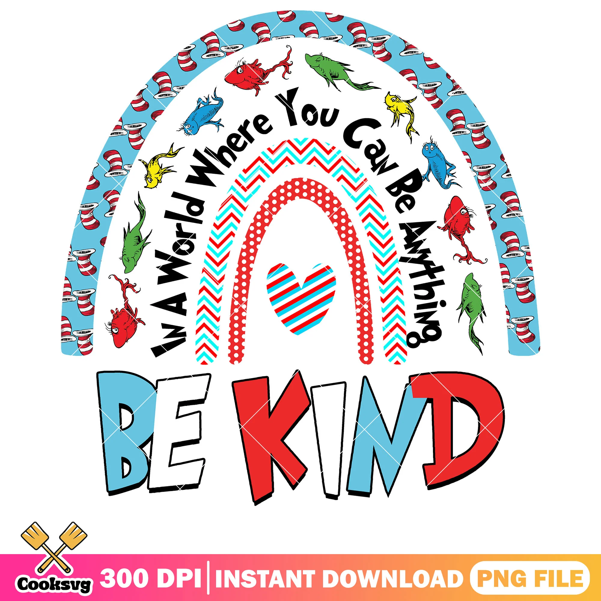 Dr seuss rainbow be kind friends png, dr seuss rainbow png