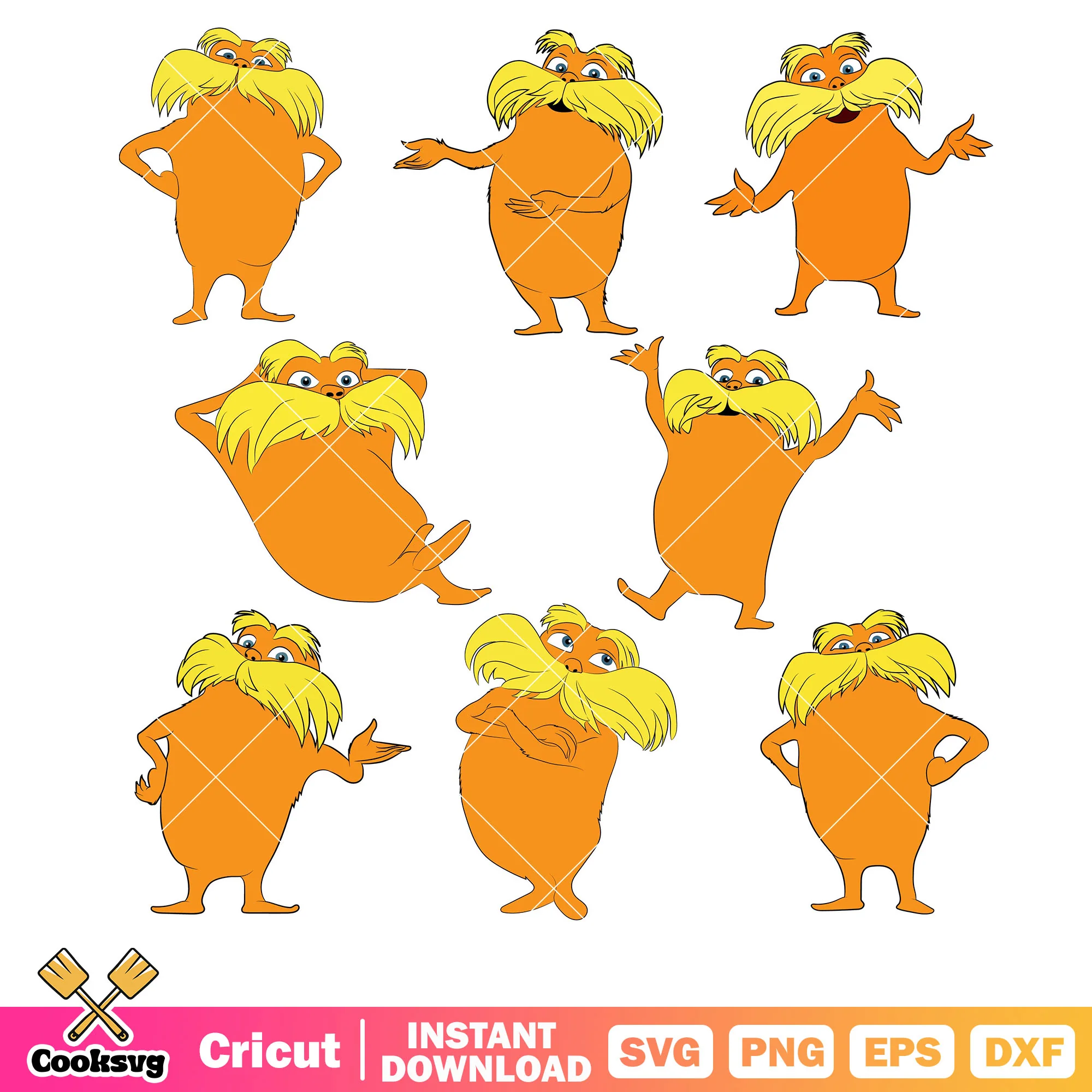 Dr seuss the lorax characters svg bundle, dr seuss lorax svg, the lorax svg