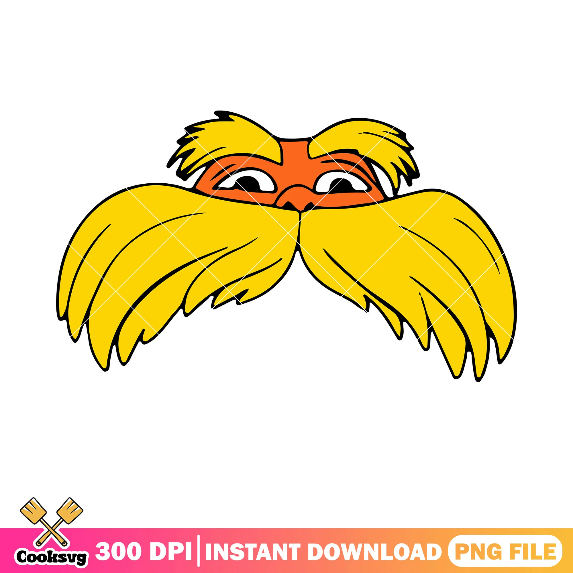 Dr seuss the lorax head cartoon png, dr seuss lorax png