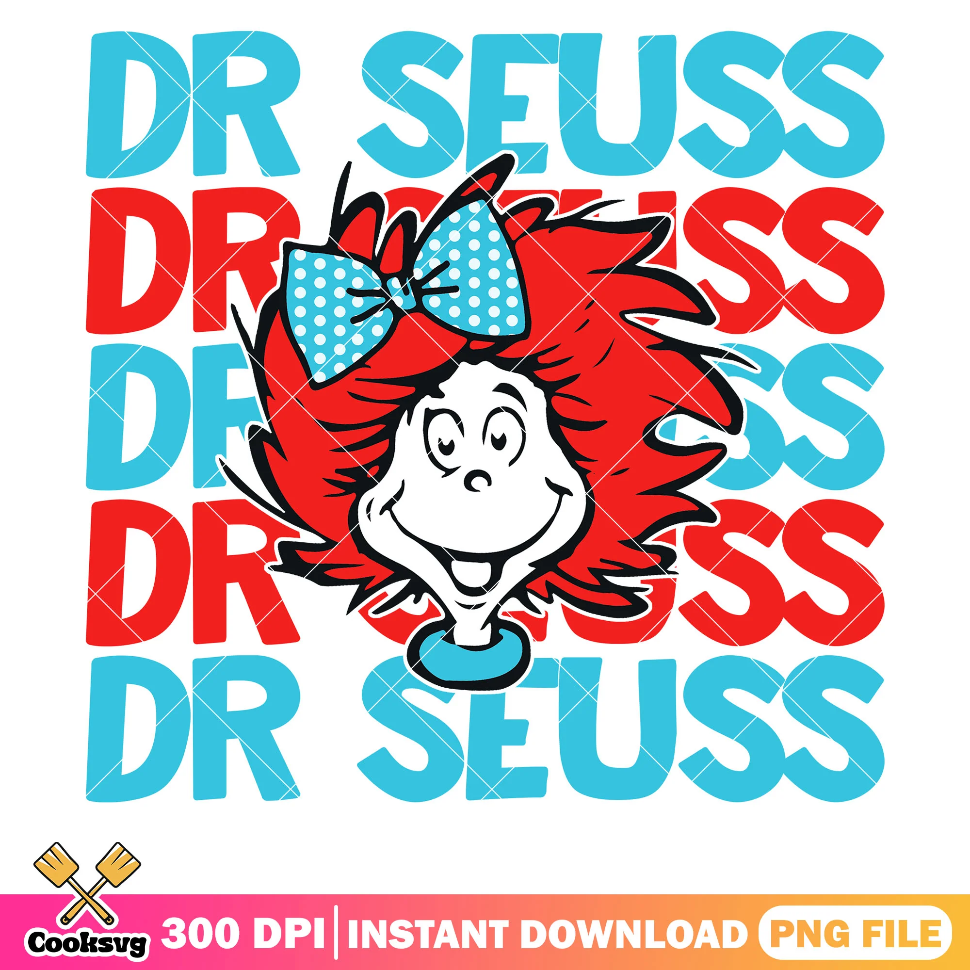 Dr seuss thing one face girl png, dr seuss thing one png