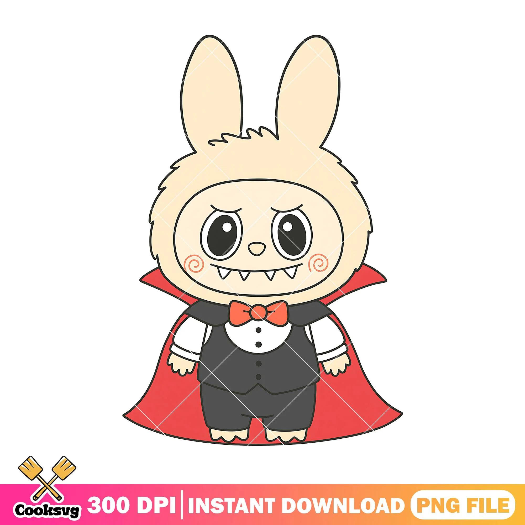 Dracula labubu design png, cute labubu png, spirit halloween png