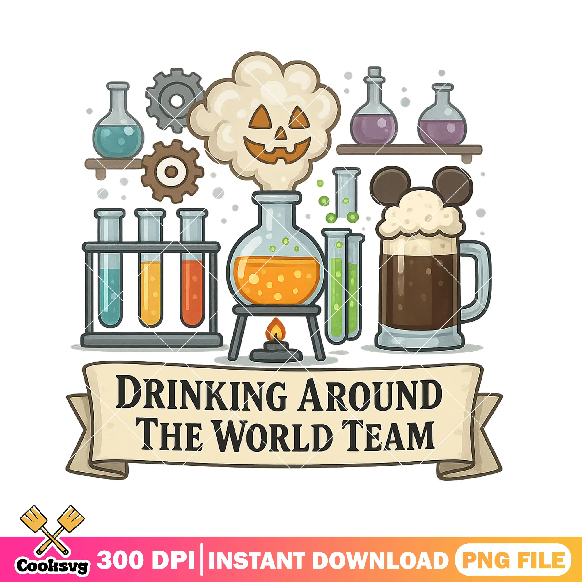 Drink tour team disney png, mickey mouse png, spirit halloween png