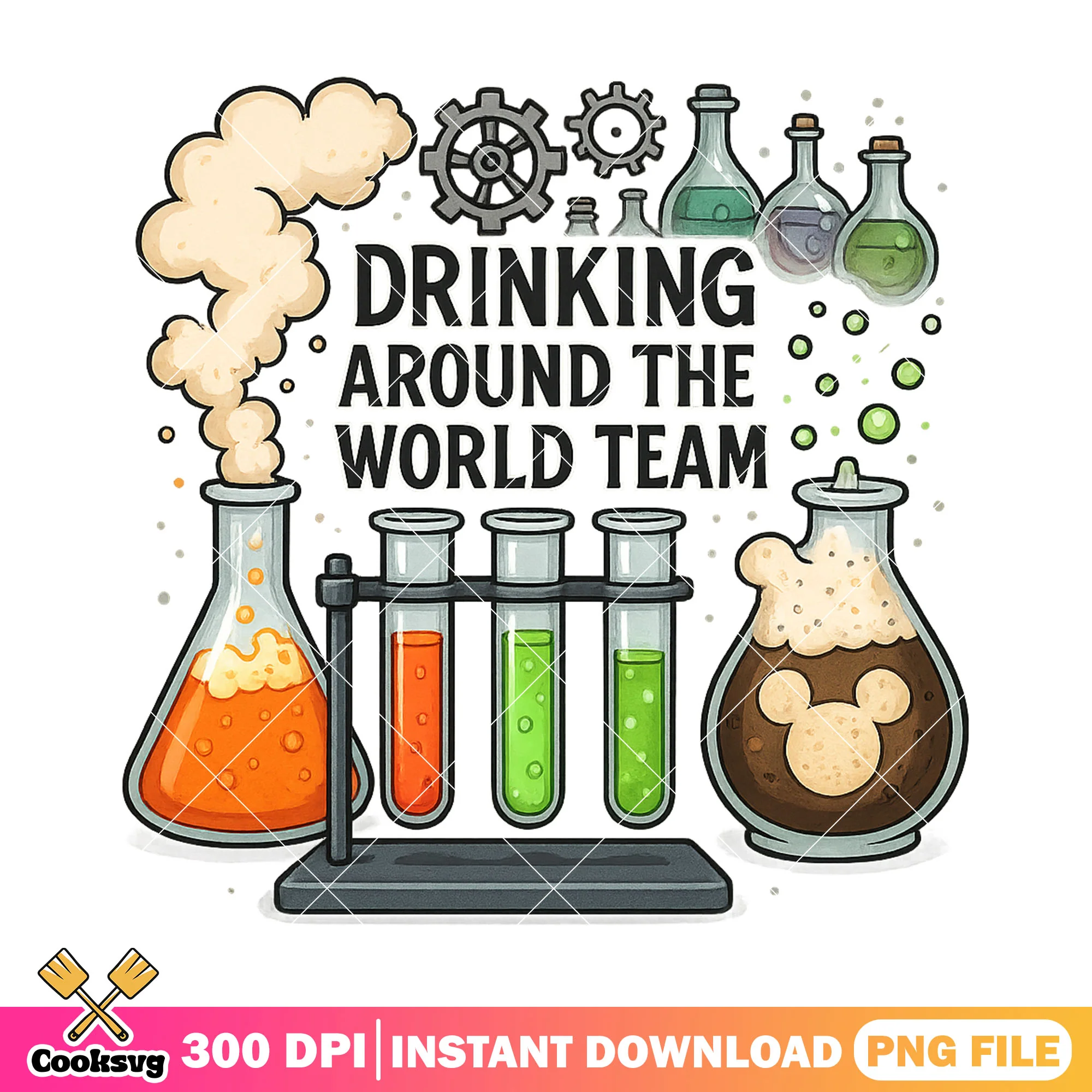 Drink tour team mickey png, disney world png, spirit halloween png