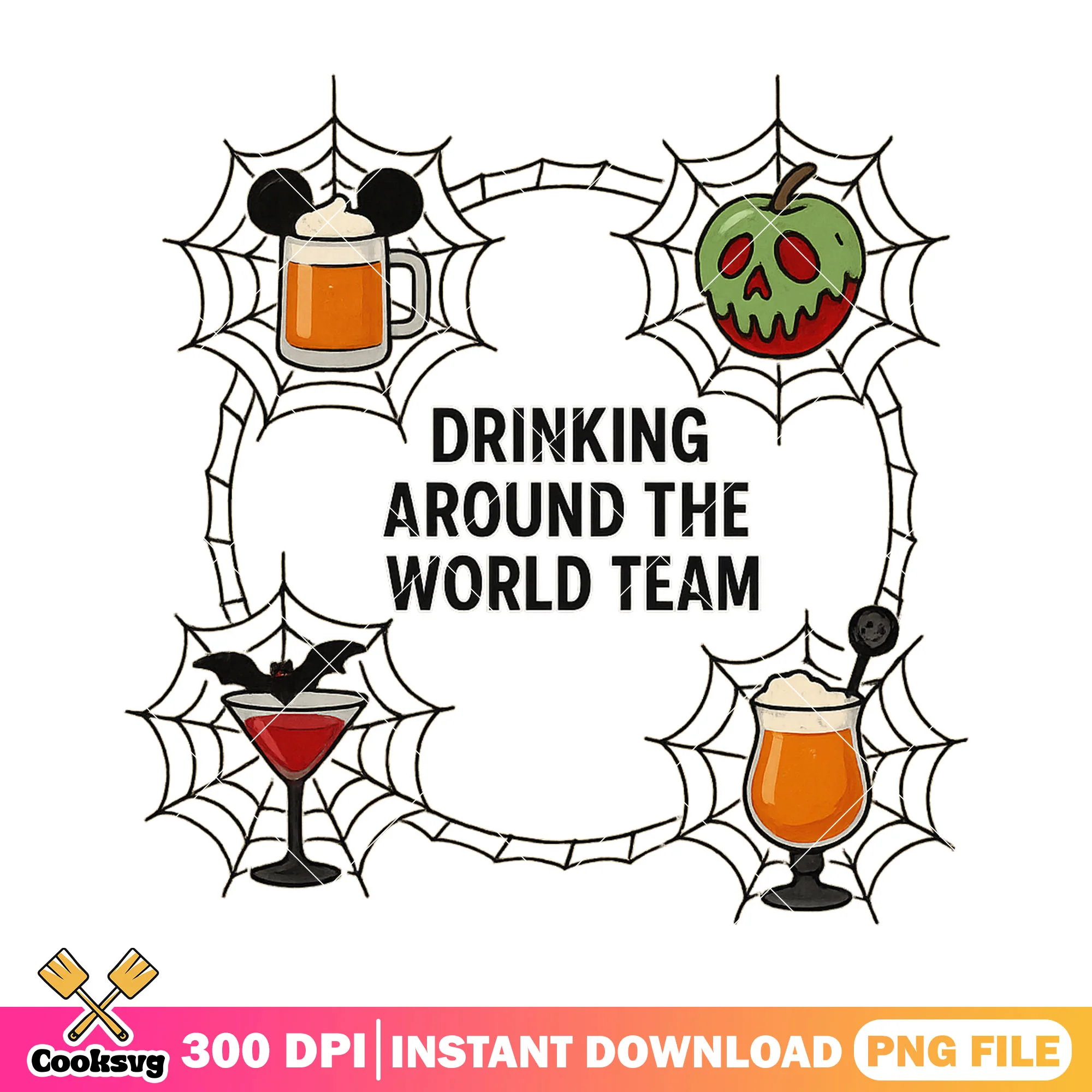 Drink world disney png, disney tour png, halloween returns png