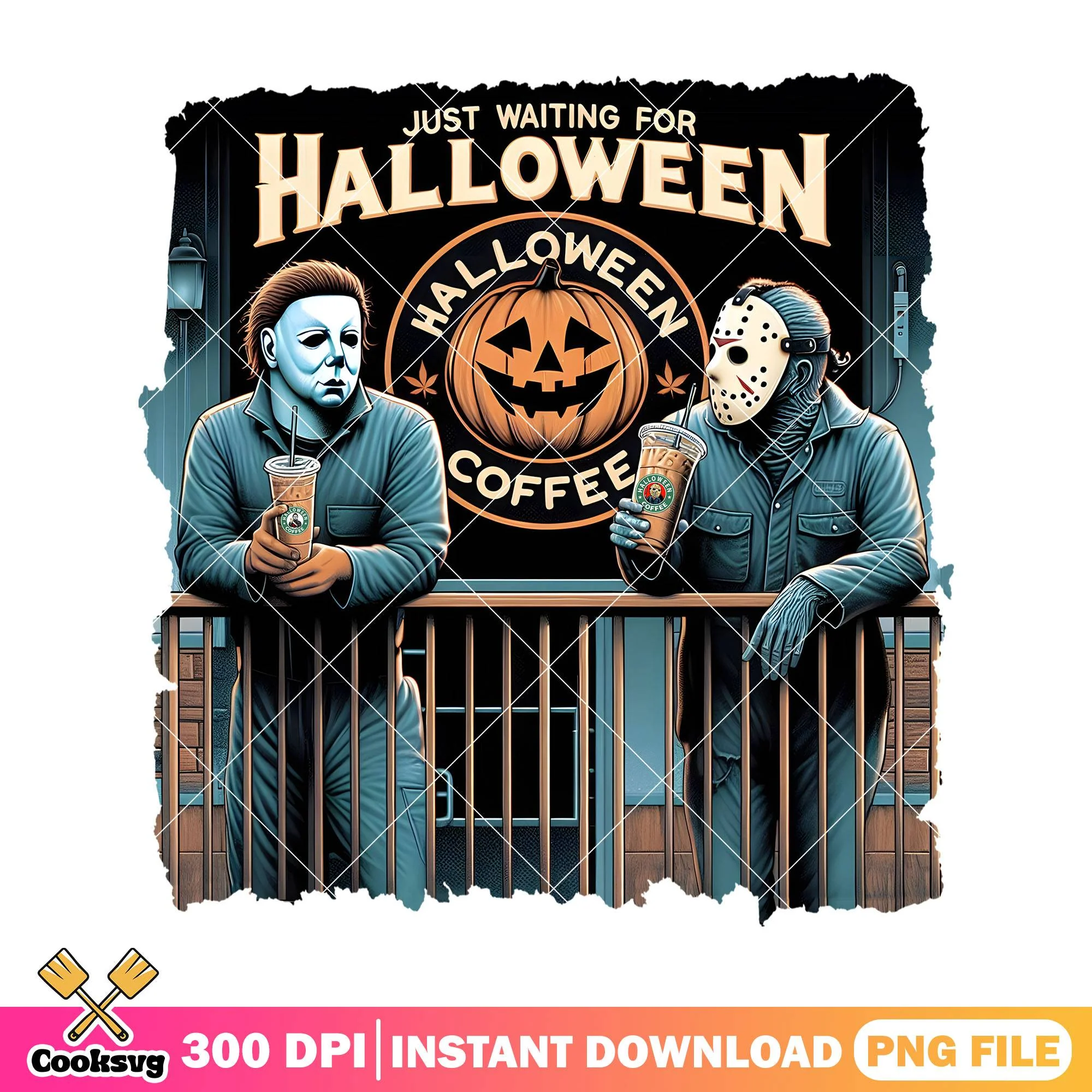 Drinking and wait halloween png, film killer png, halloween day png