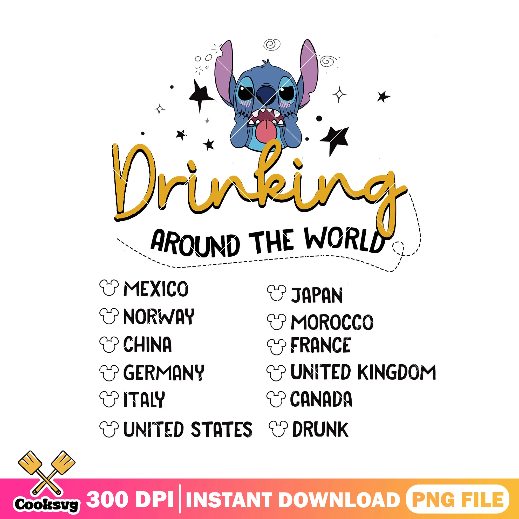 Drinks world stitch png, lilo and stitch 2025 png, disney cruises png