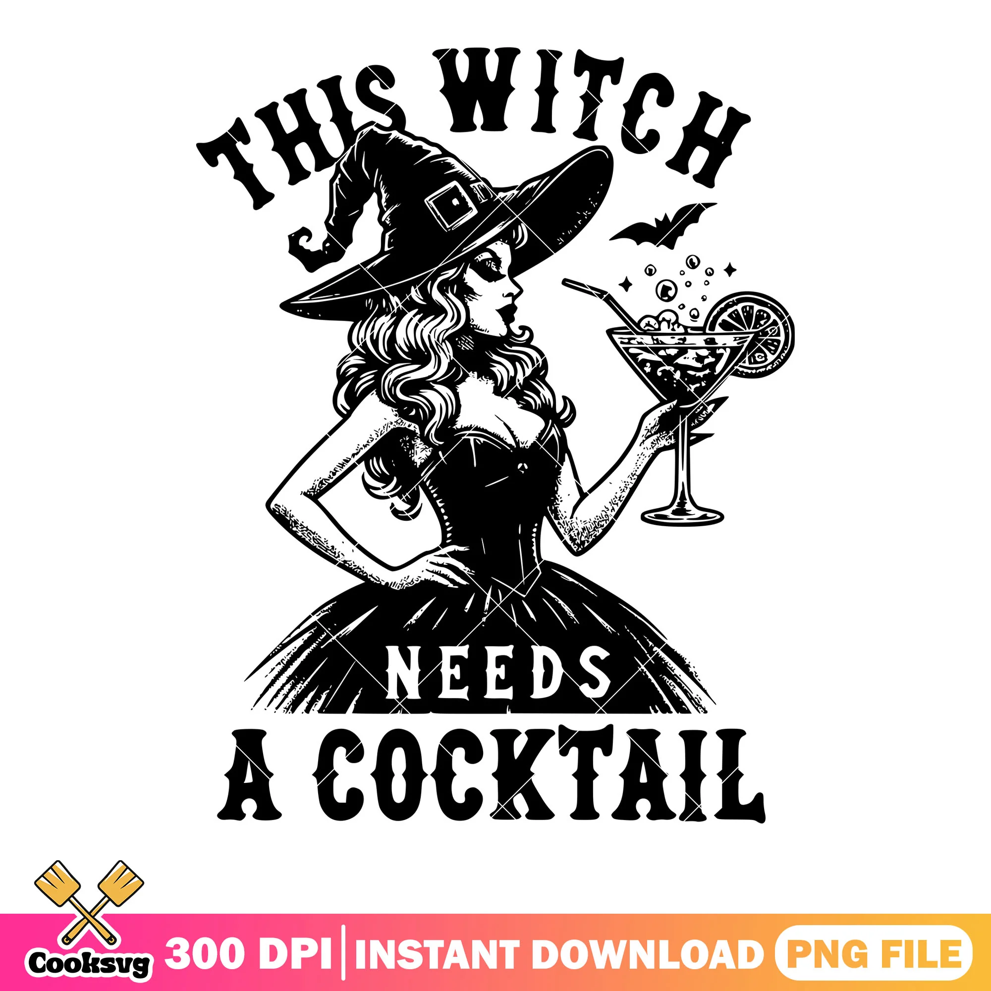 Drunk witch cocktail png, scary bats png, halloween scary png