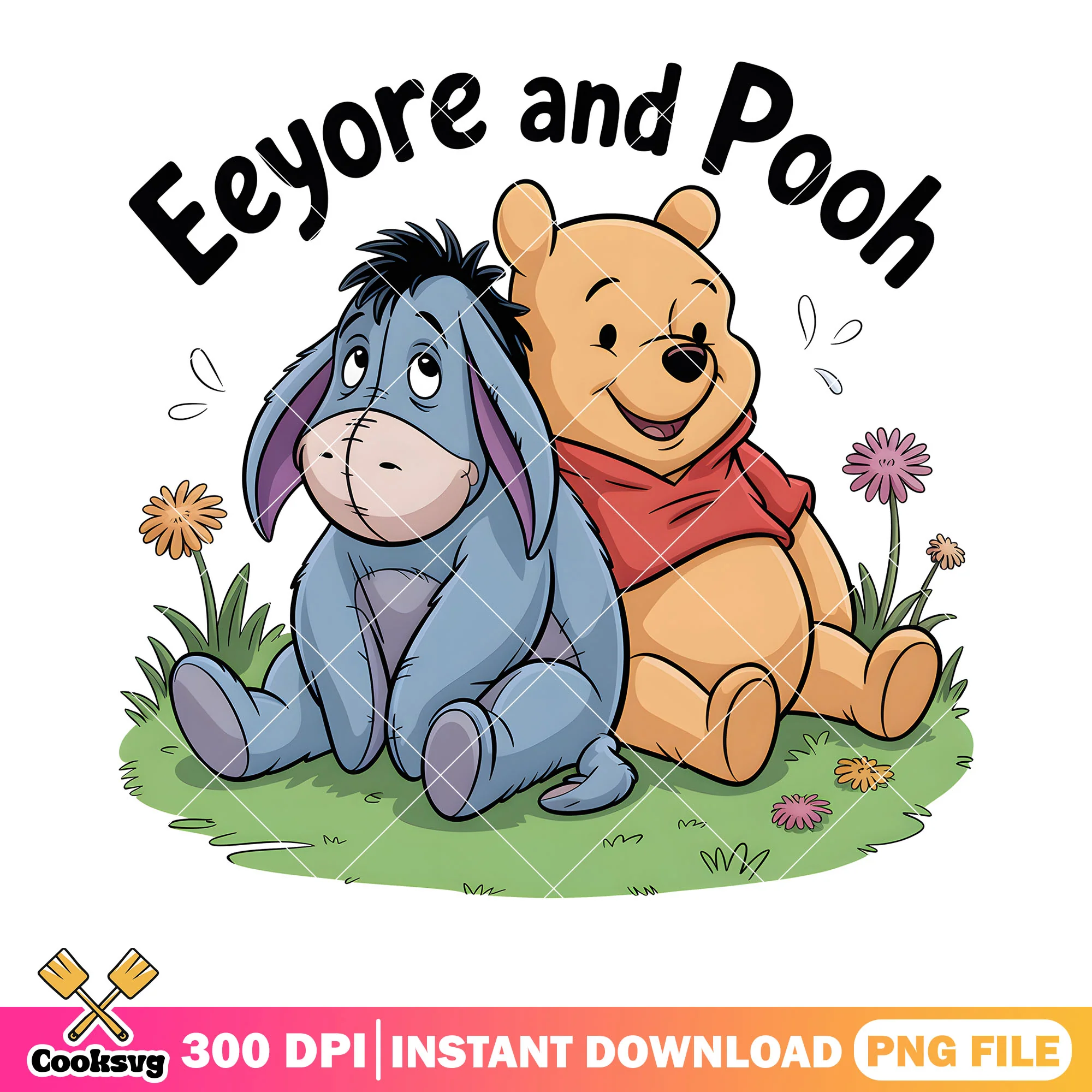Eeyore and pooh spring png, winnie the pooh png, pooh friends png