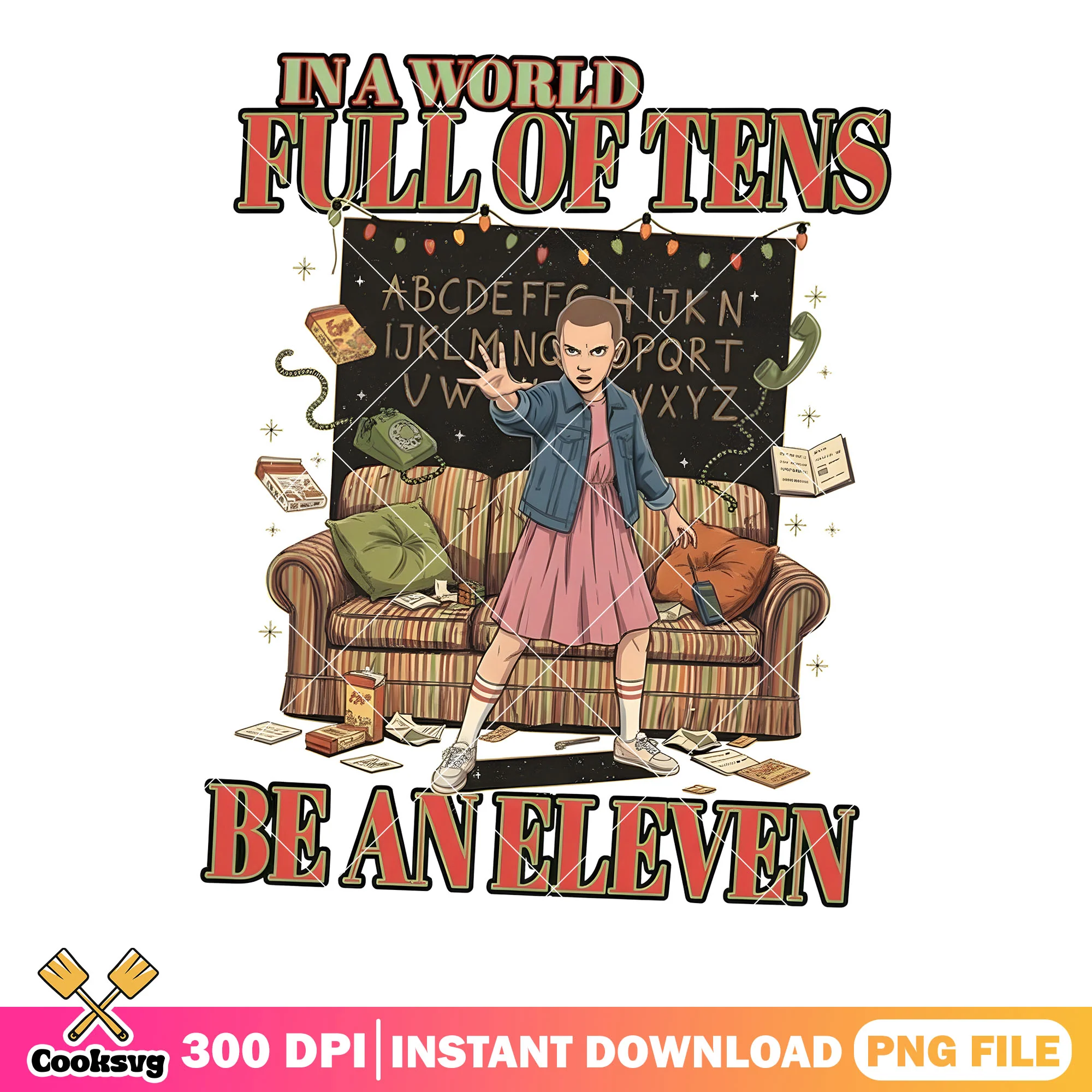 Eleven the stranger things png, in a world full tens png, movie png