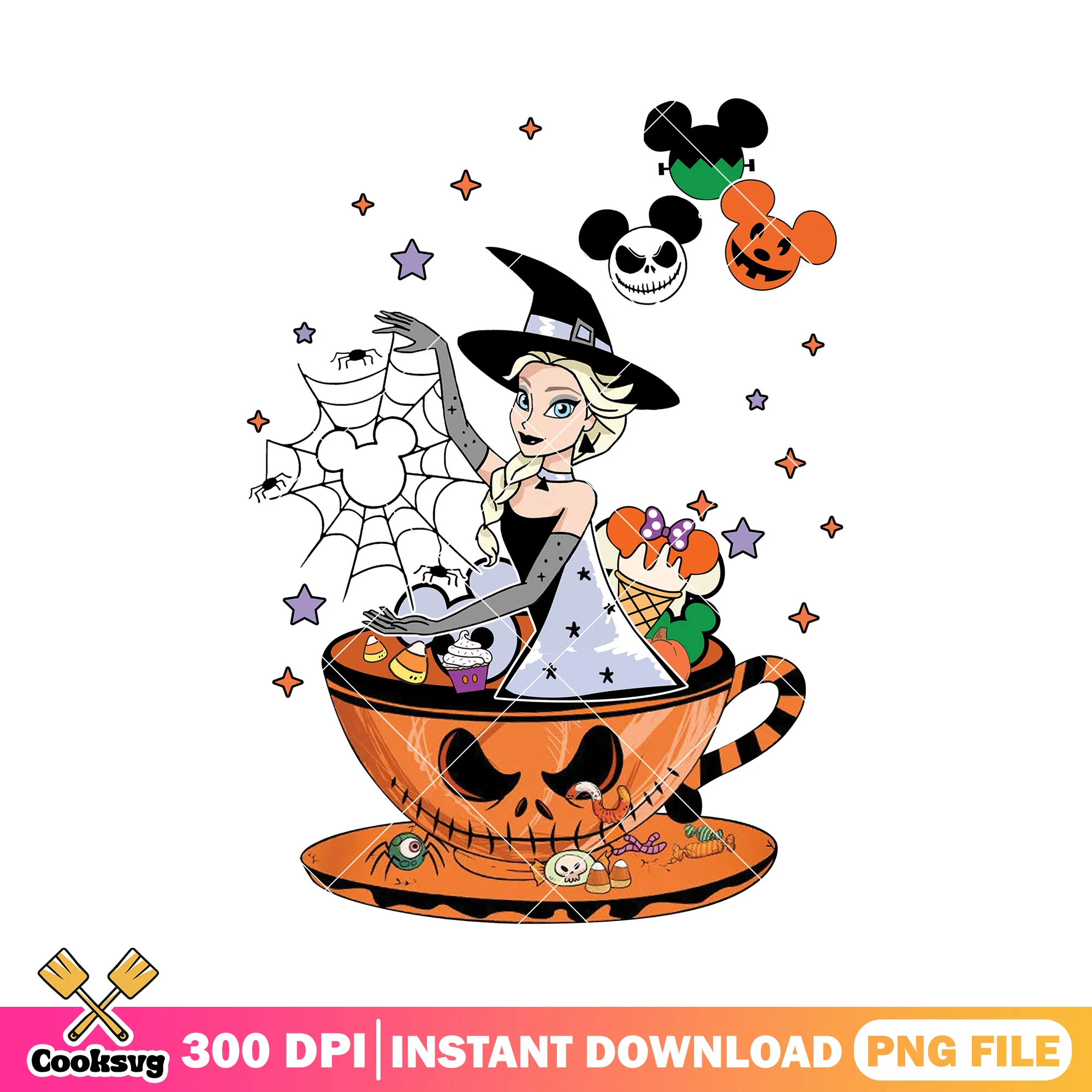 Elsa with halloween outfit png, elsa cute png, halloween princess png