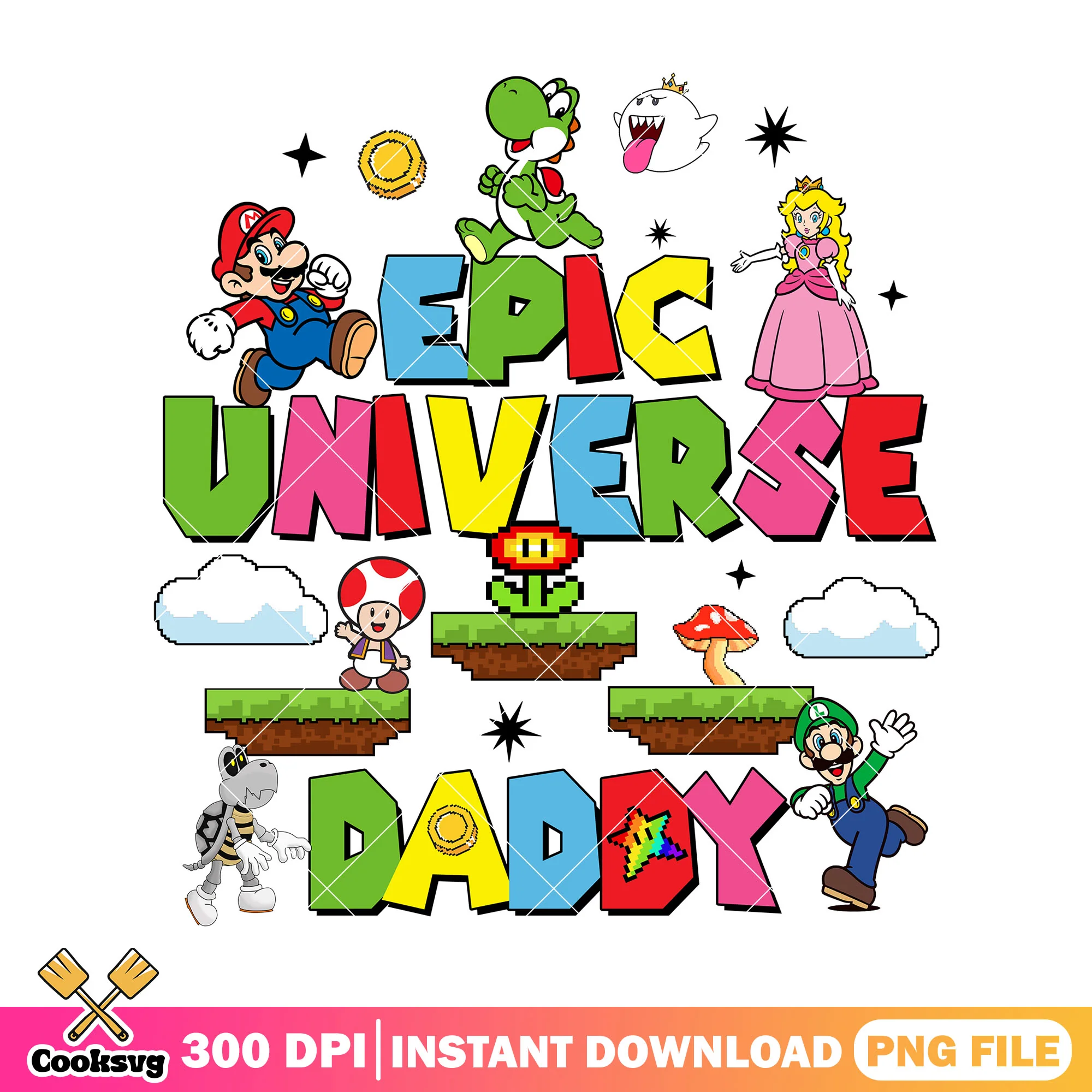 Epic universe daddy art png, epic universe png, disney world png