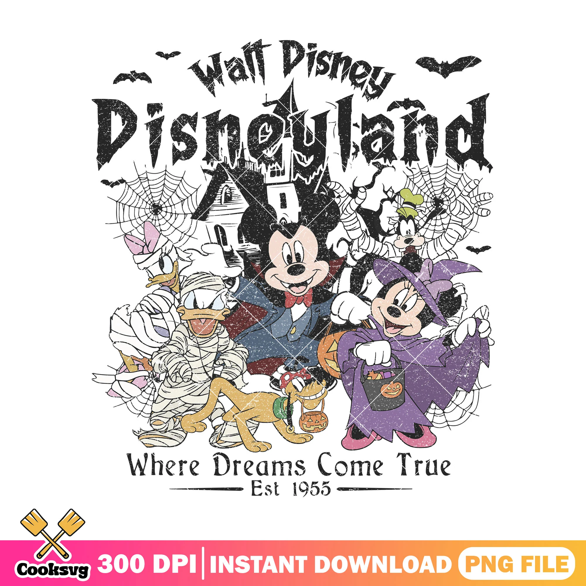 Est 1955 dreams land png, halloween spirit png, walt disney png