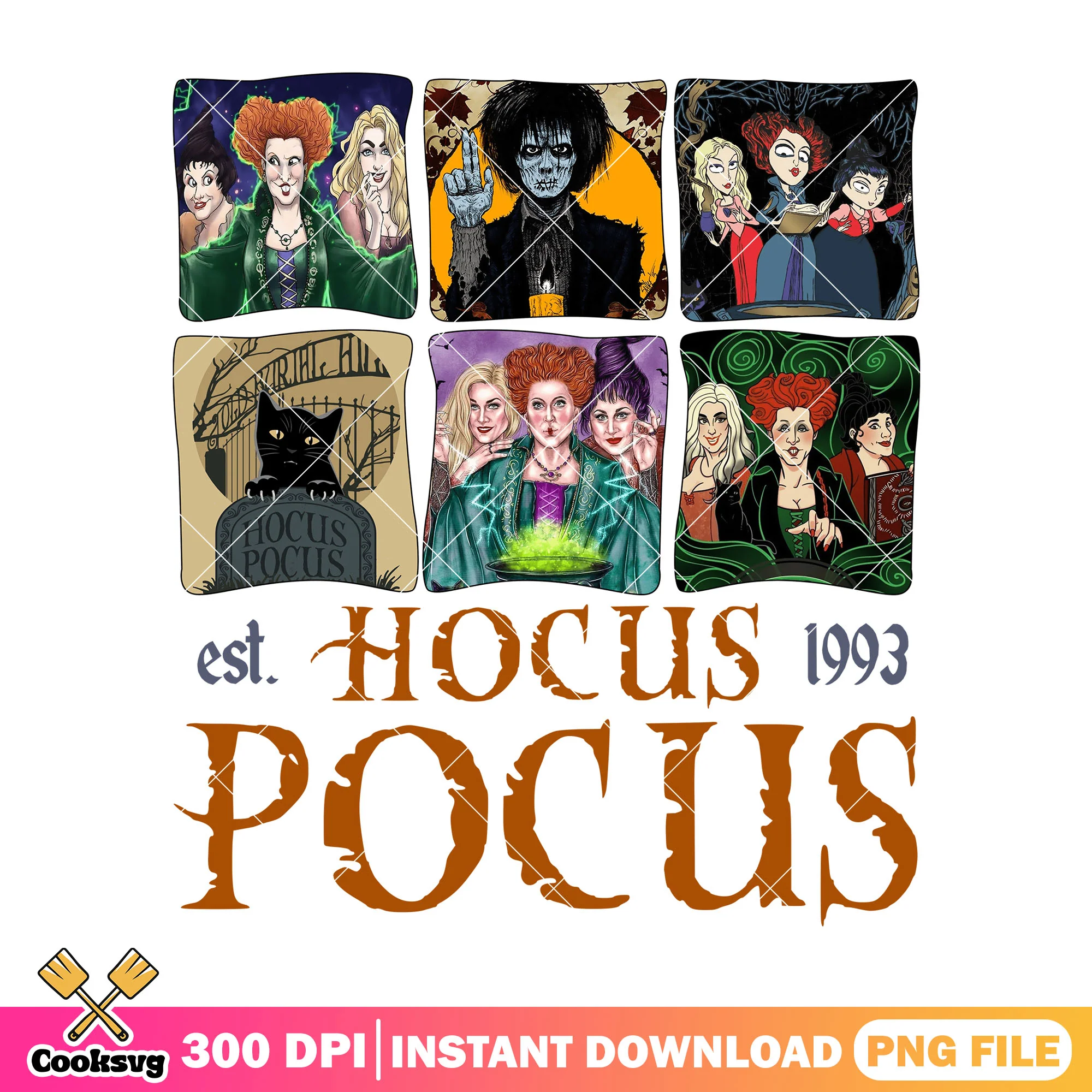 Est 1993 hocus pocus png, hocus pocus book png, halloween store png