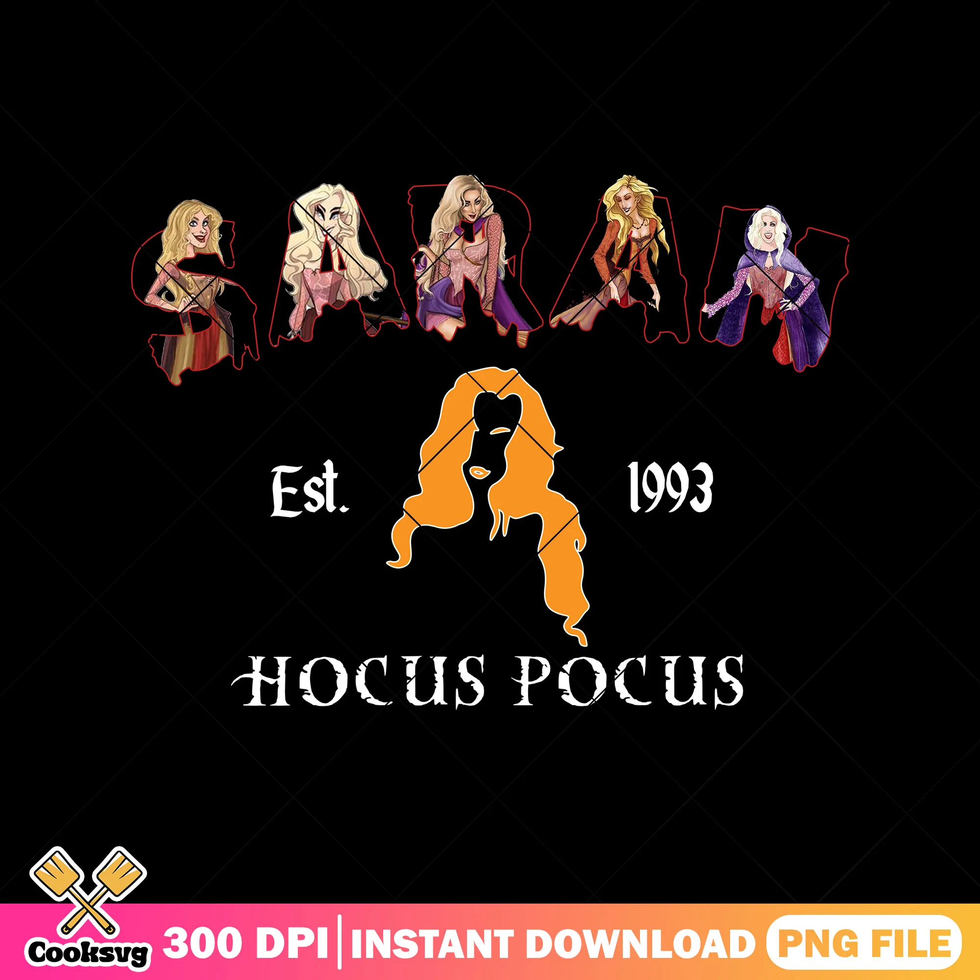 Est 1993 sarah witch png, hocus pocus png, halloween spirit png
