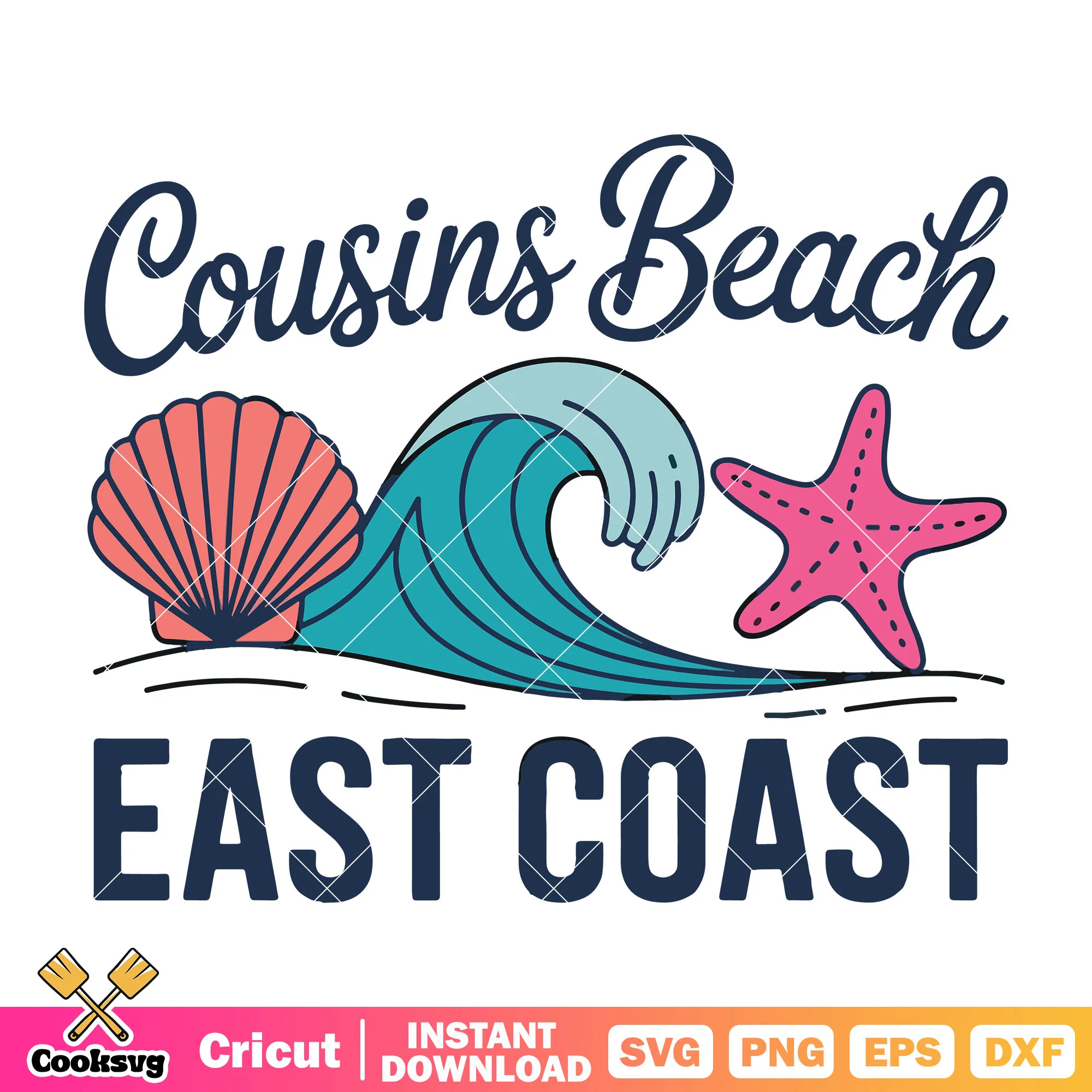 Est coast cousin beach svg, cousins beach svg, beach america svg