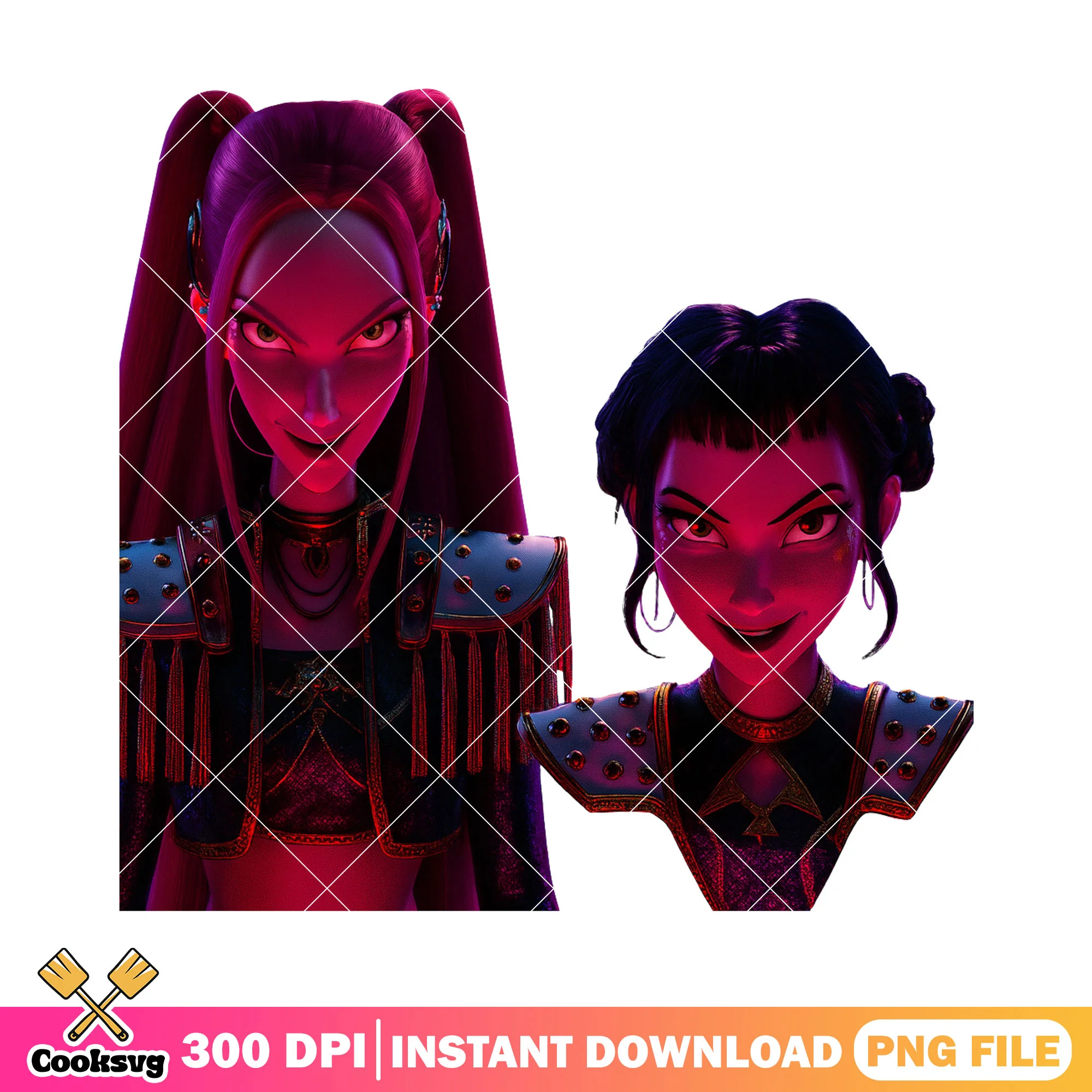 Evil zoey mira png, mira huntrix png, zoey kpop png