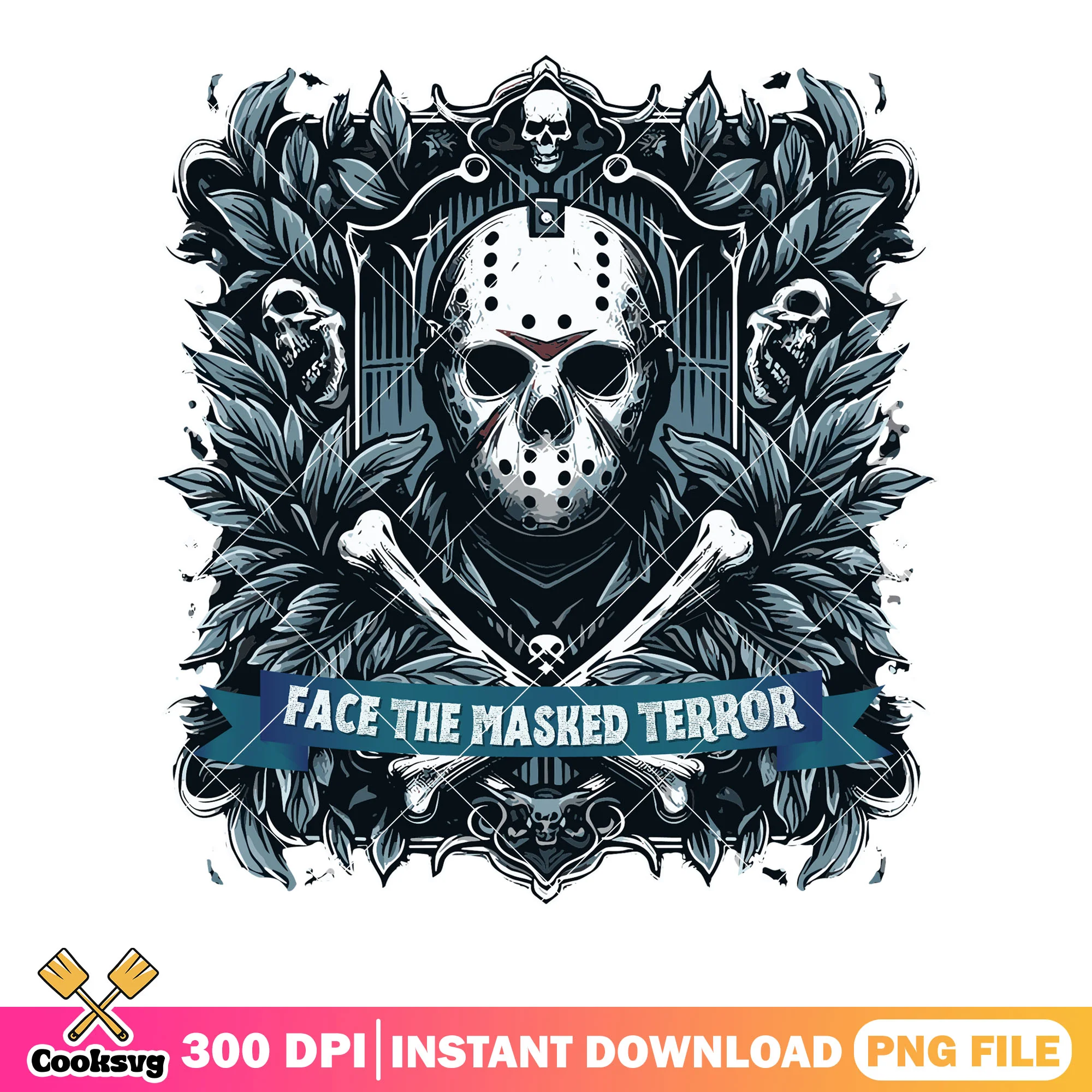Face the masked terror png, jason vorheez png, halloween scary png