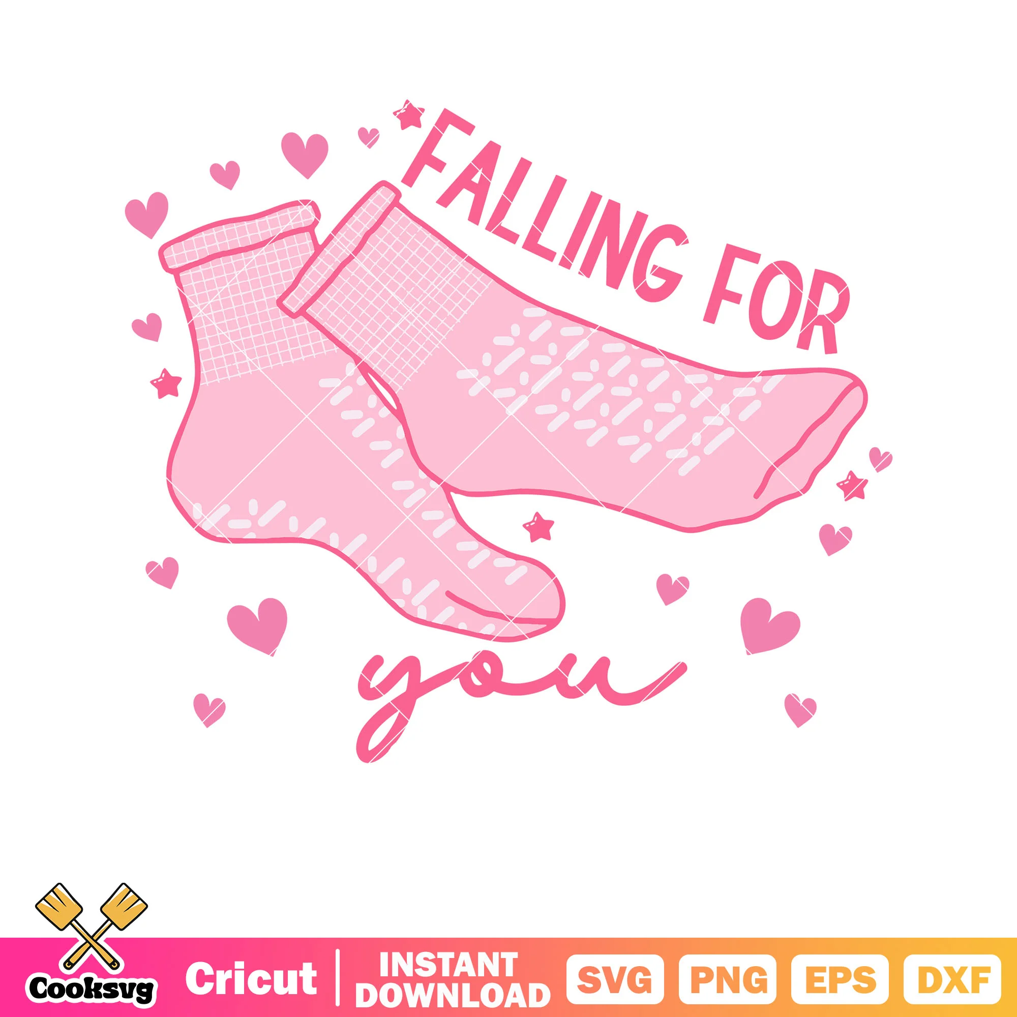 Falling for you pink valentine svg, pink valentine svg, valentine quotes svg