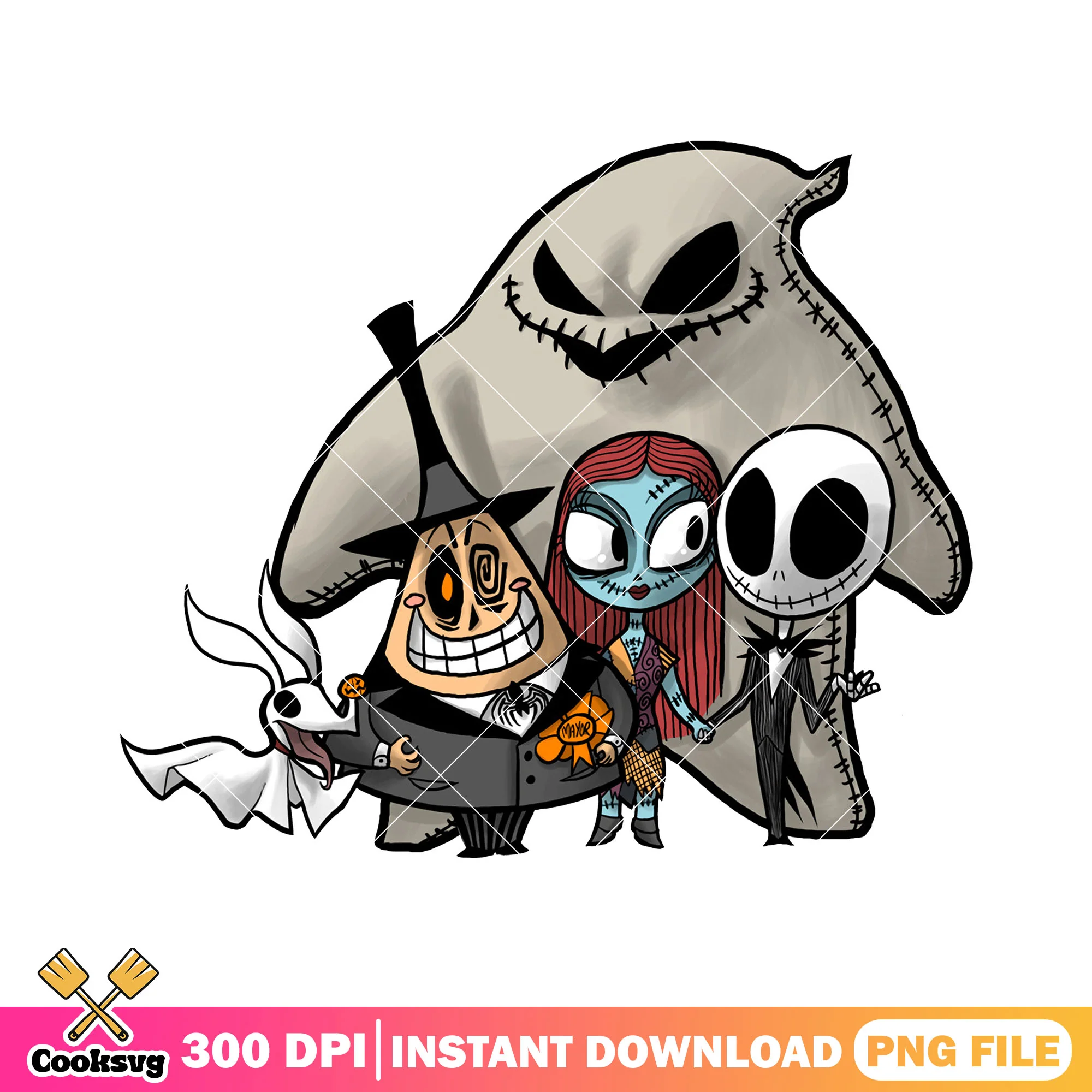 Family jack design png, halloween happy png, disney cartoon png