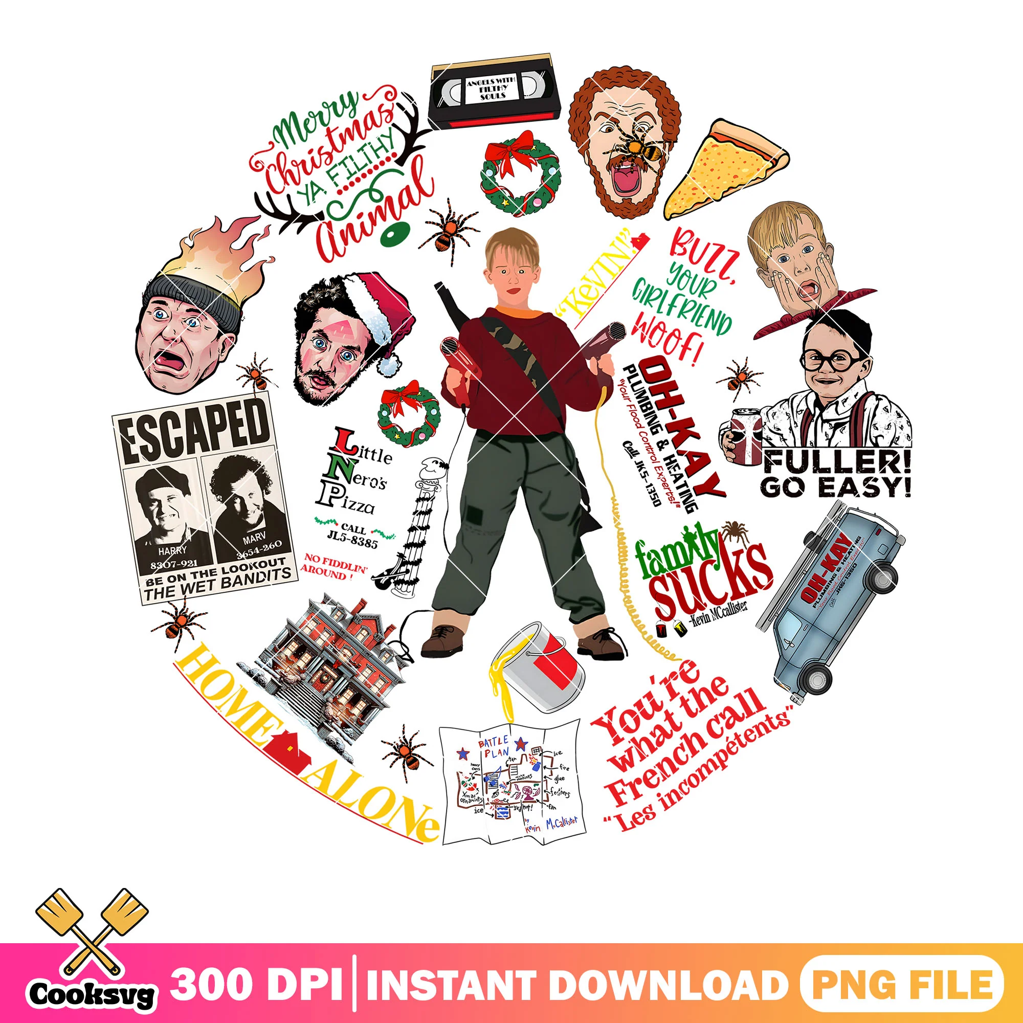 Family suck christmas kevin xmas png, home alone png, wet bandit png