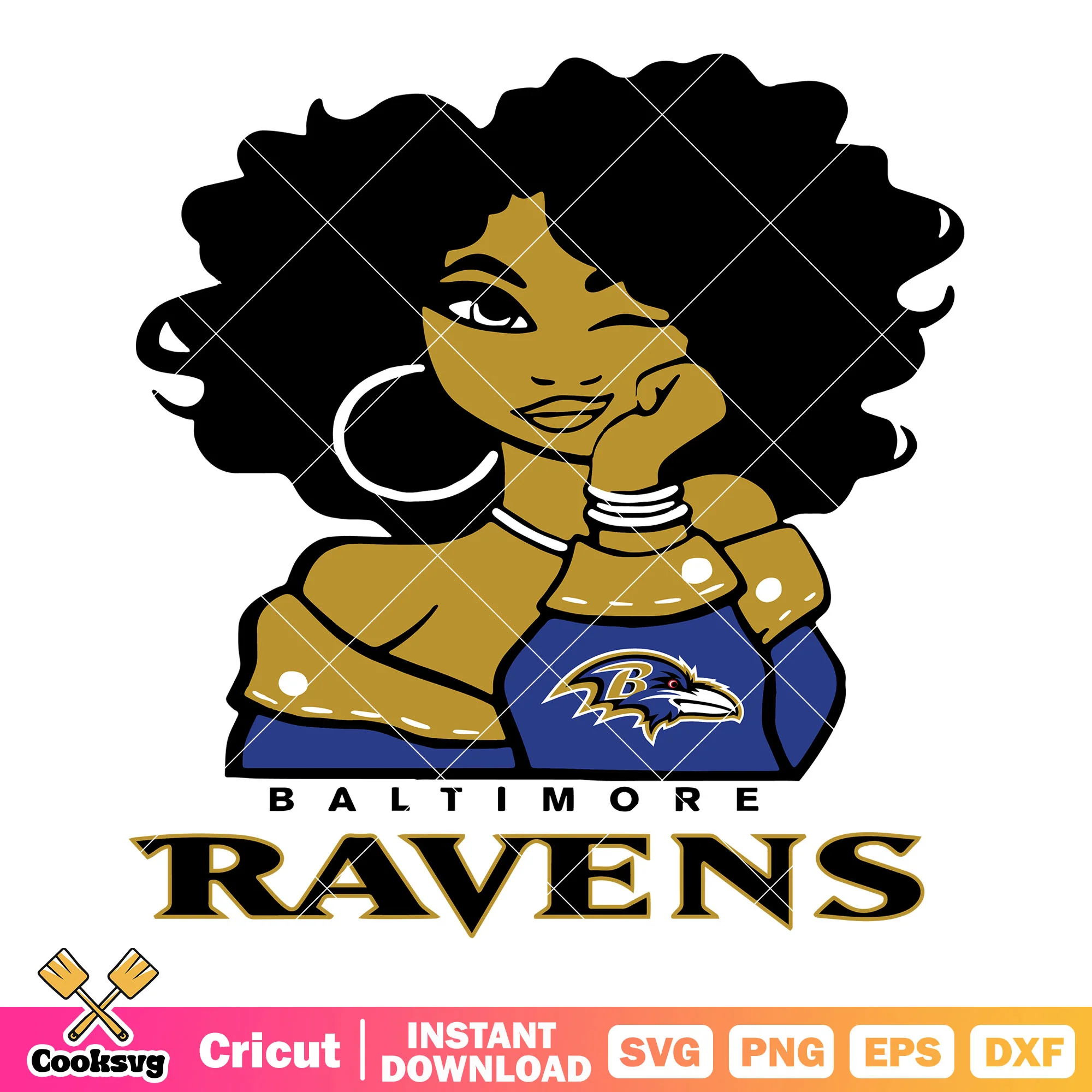 Fan girl baltimore football svg. ravens baltimore svg, nfl teams svg
