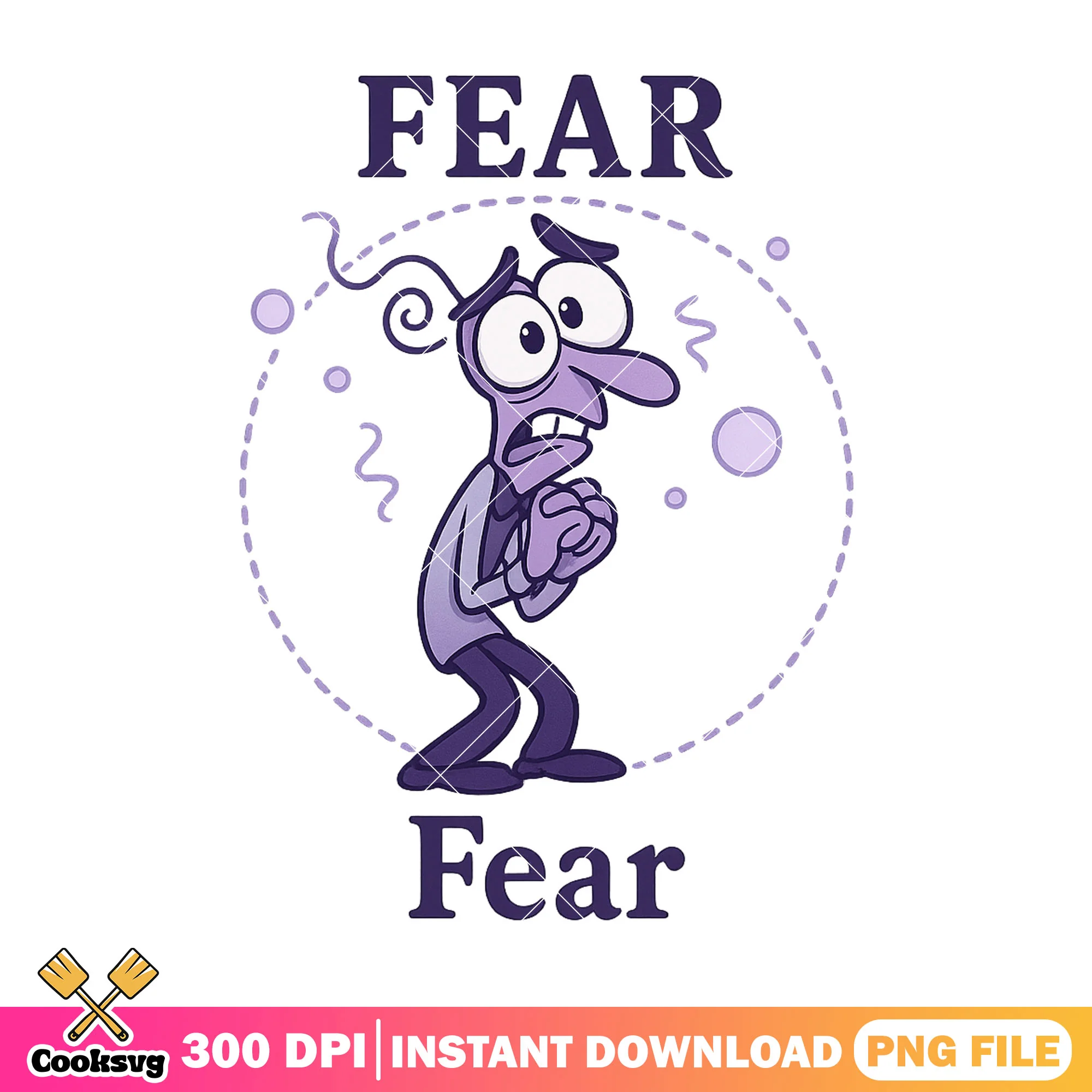 Fear design png, fear inside out 2 png, inside out 2 png