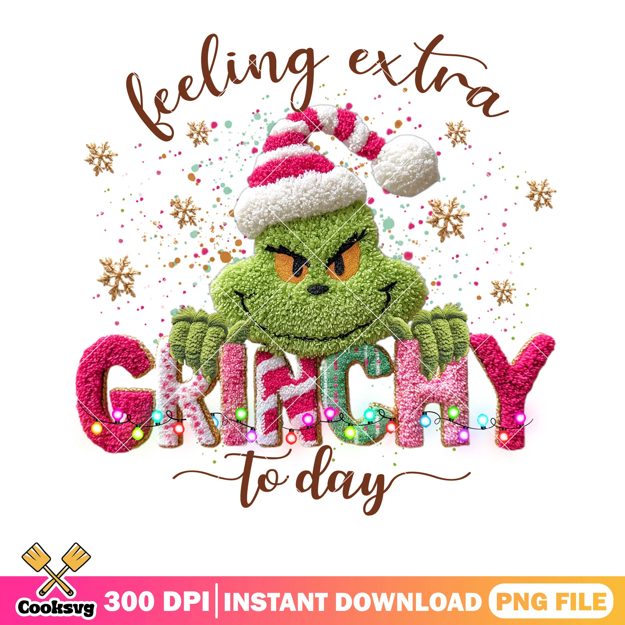 Feeling extra grinchy png, the grinch png, snowed inn christmas png