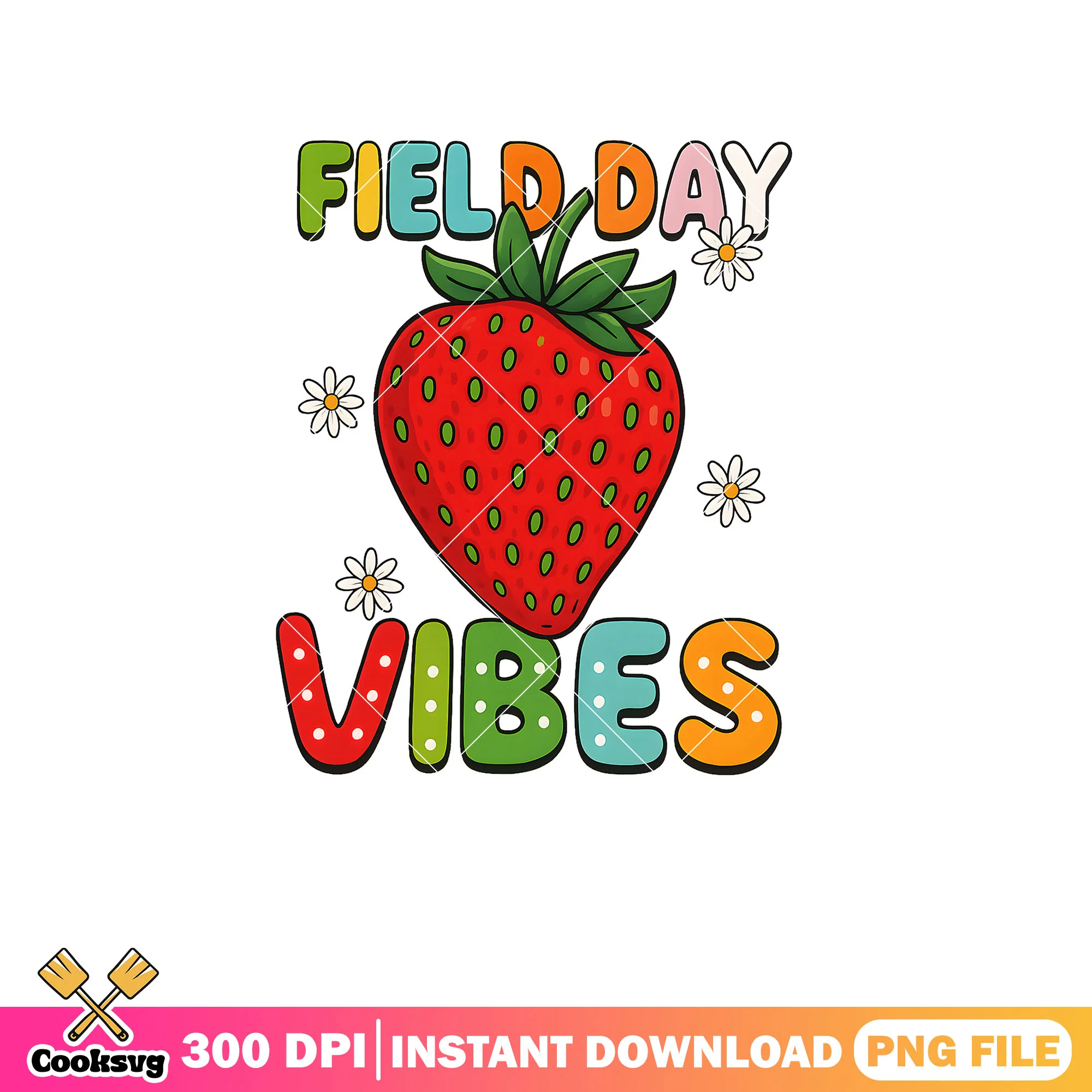 Field day strawberry vibes png, field day vibes png, field day png