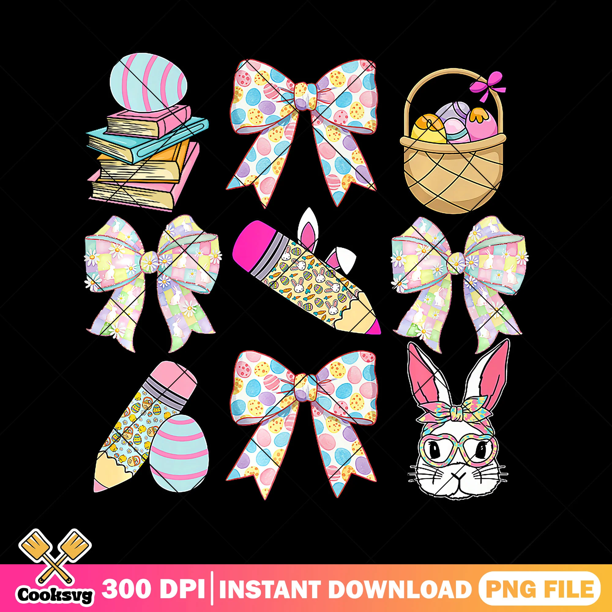 File bunny items png, back to school image png, supplies school png