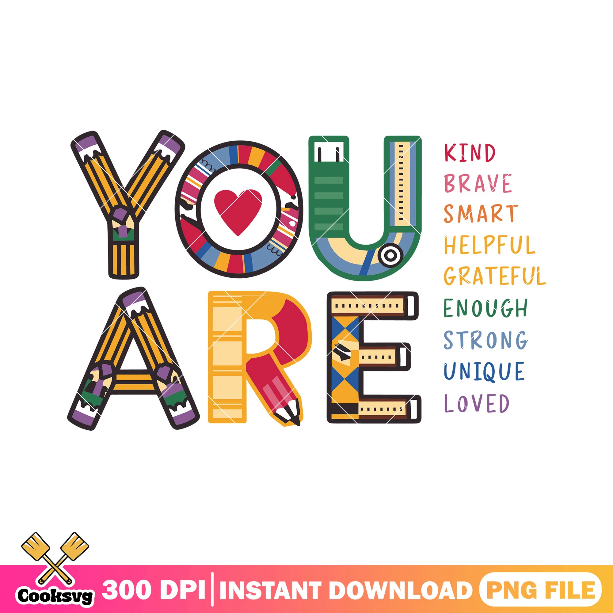 File design you are png, colors alphabet png, back to school idea png