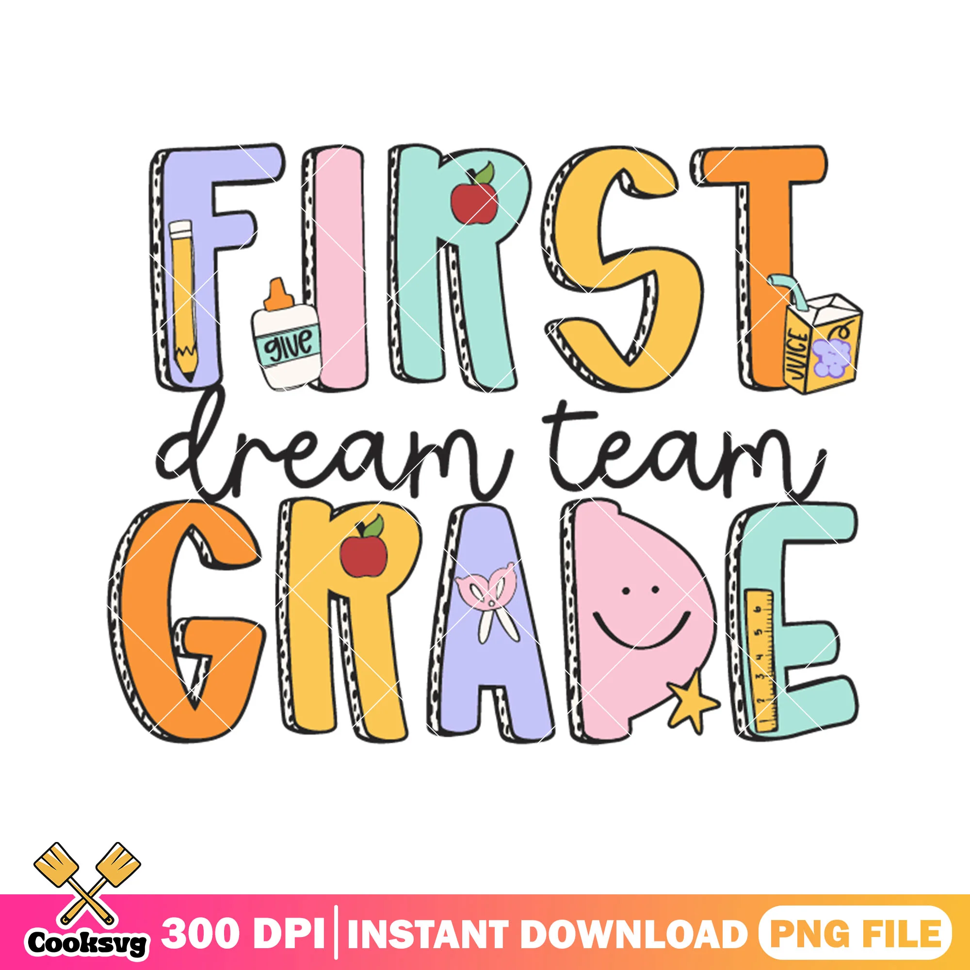 File font first grade png, go back to school png, font cute png