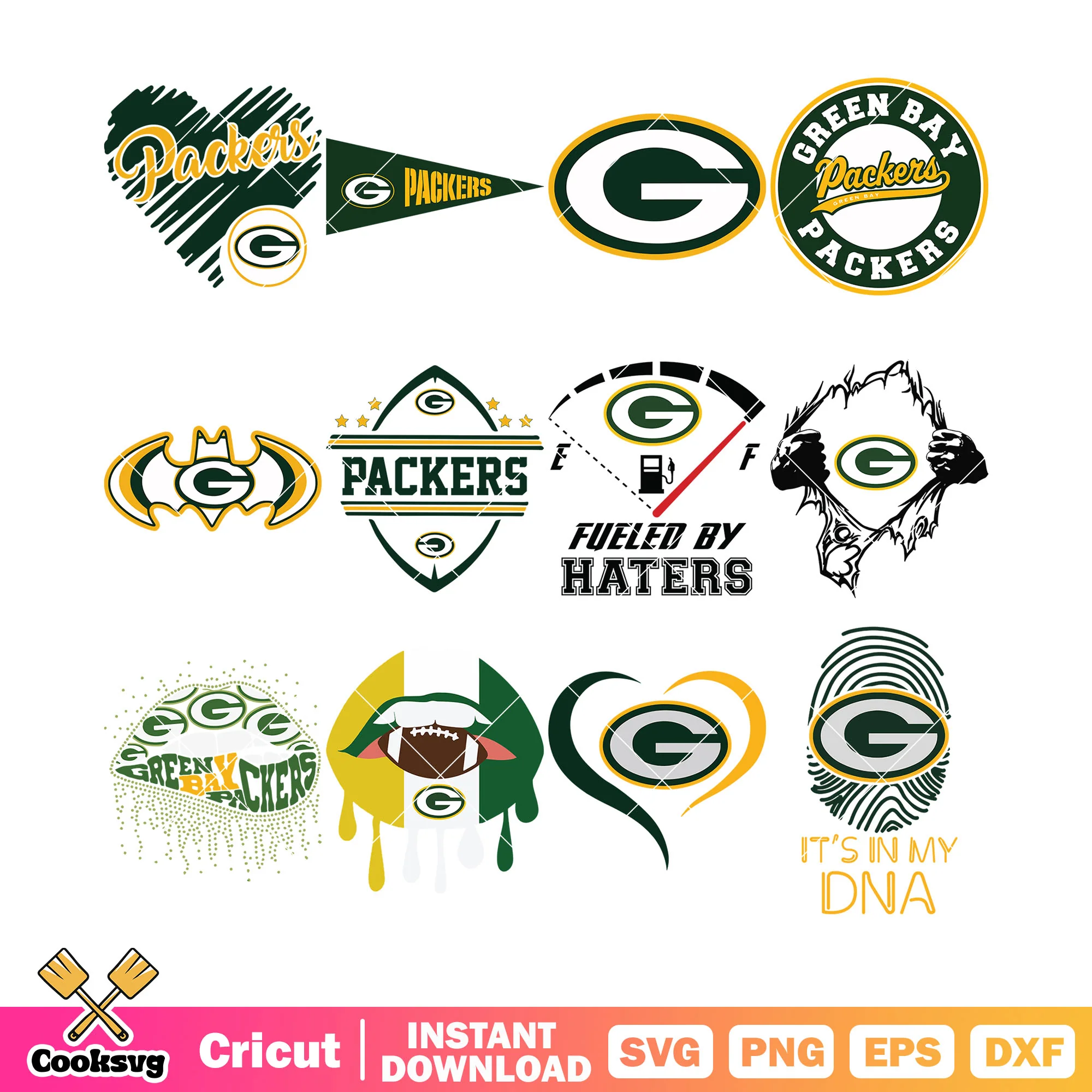 Fingerprint packer bundle svg, green bay packer svg, batman svg