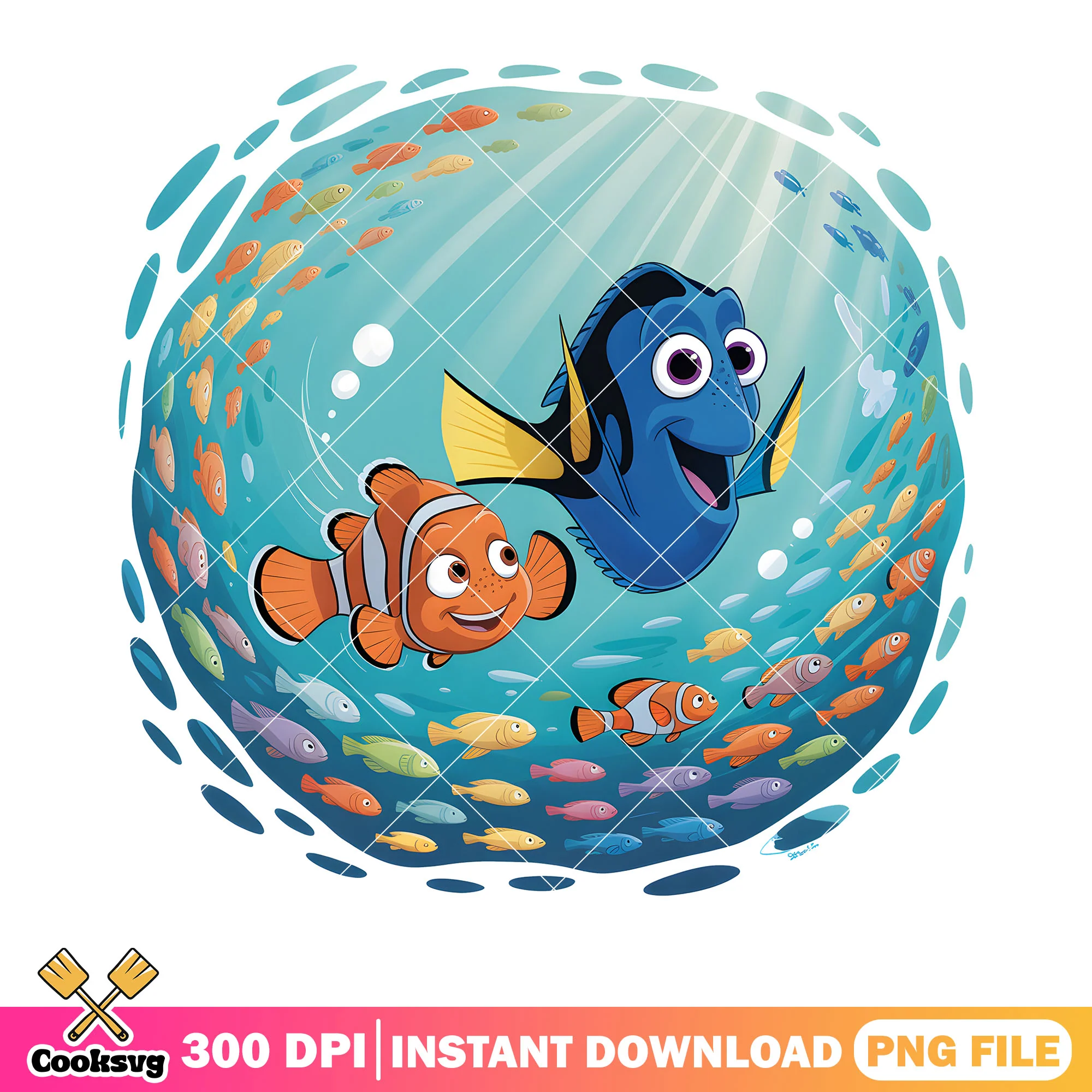 Fish circle dory nemo png, disney dory png, finding nemo png