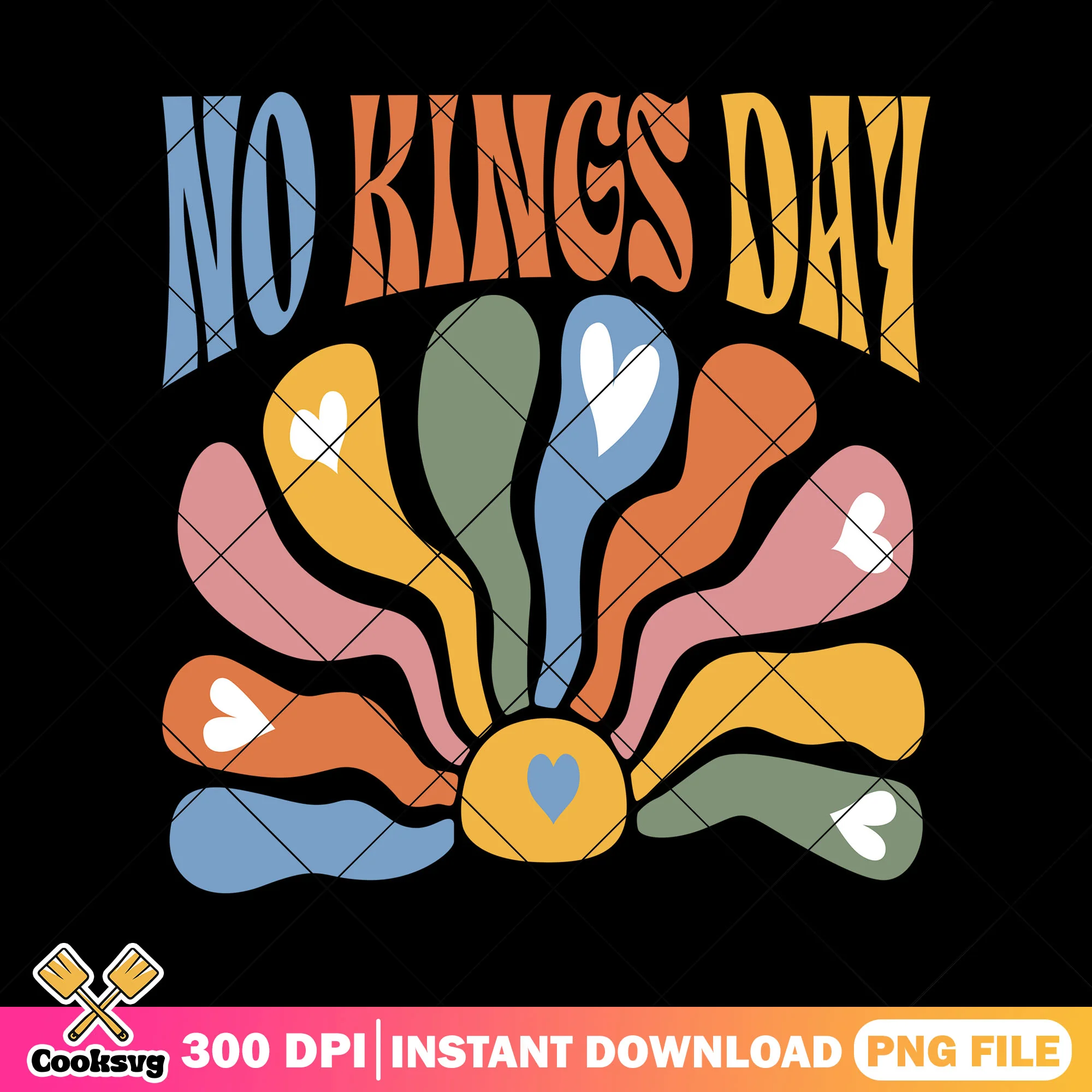 Floral no kings day america png, no kings day png, no kings png