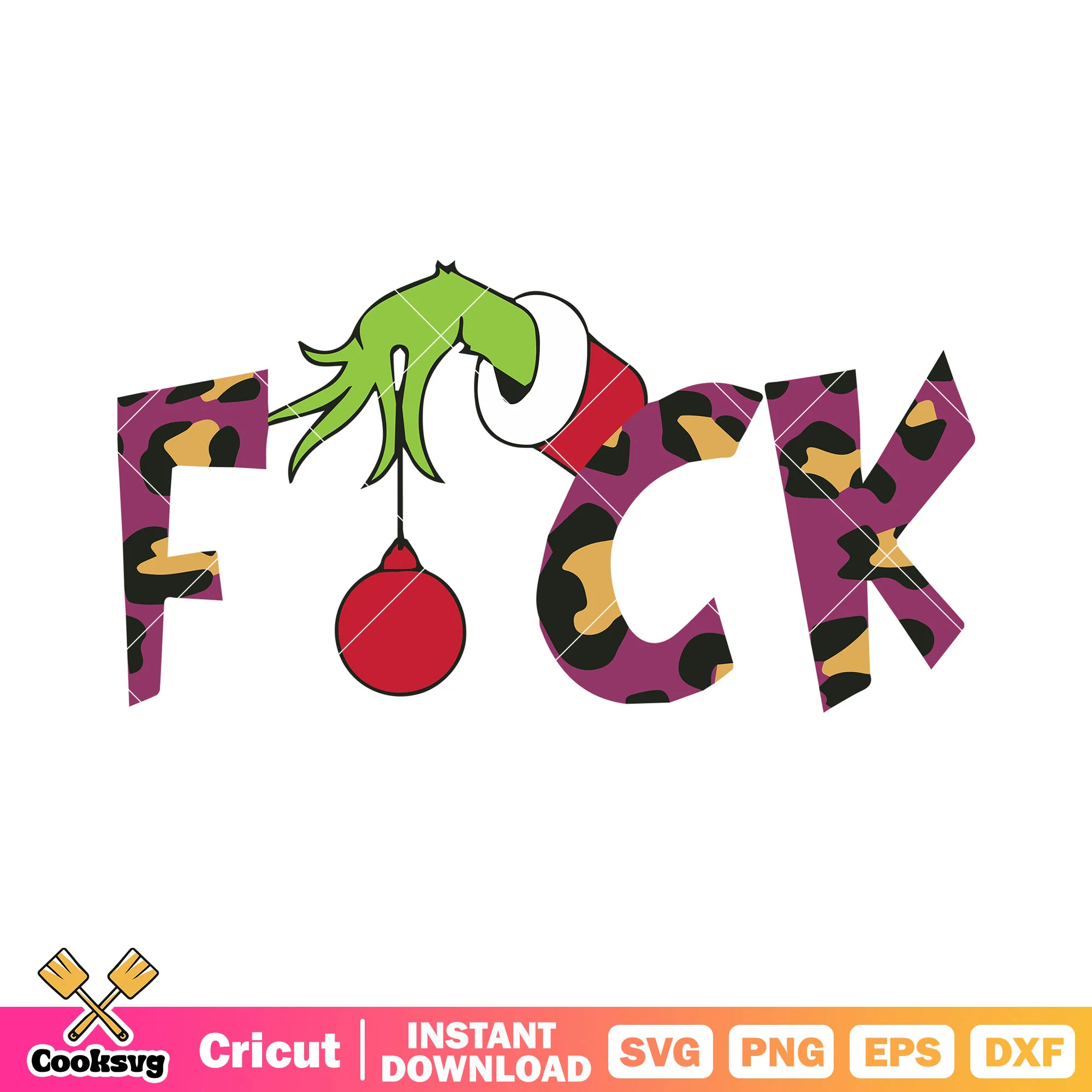 Fock grinch svg, grinch hand svg, santa claus costume svg