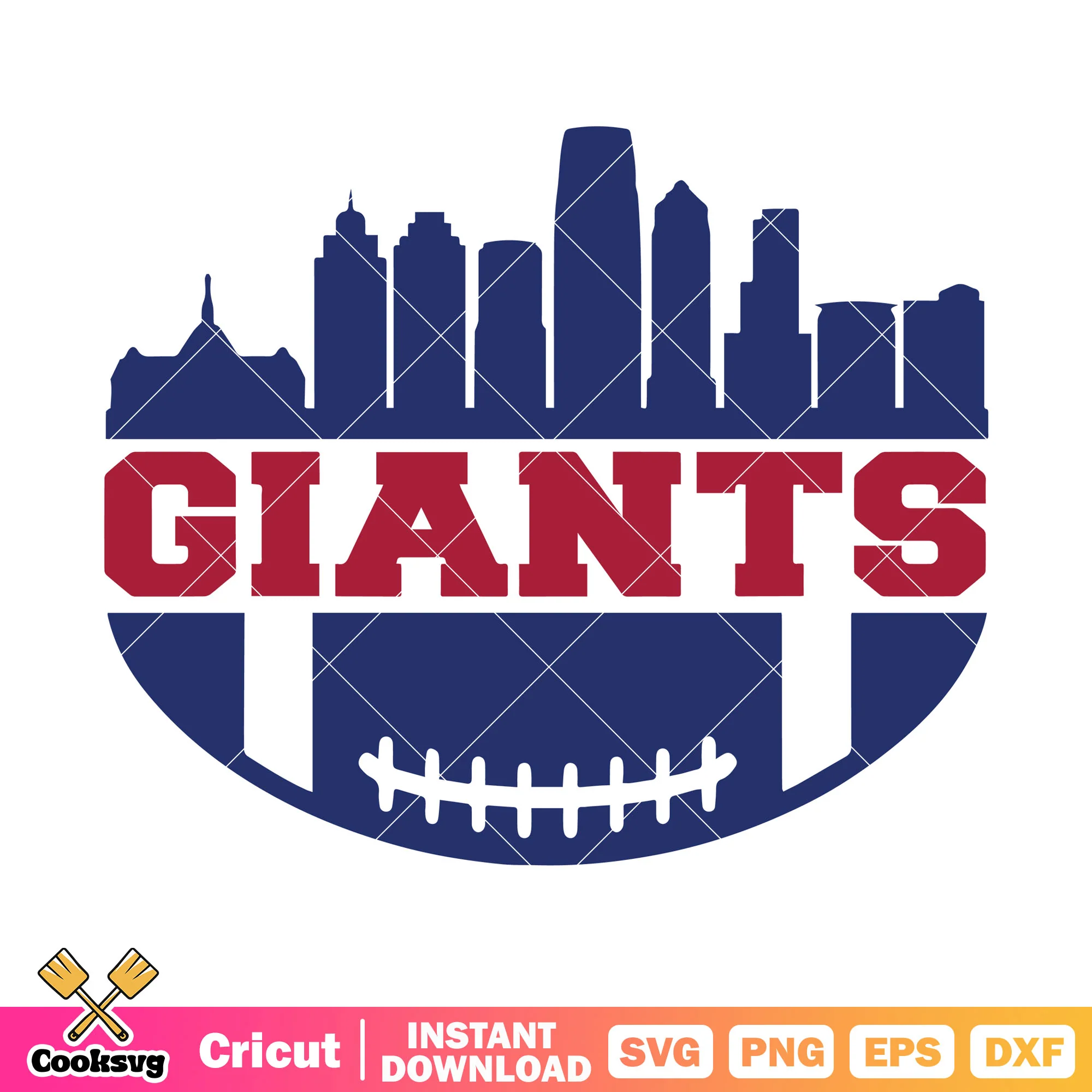 Football under new york city team svg, giants team svg, nfl teams svg