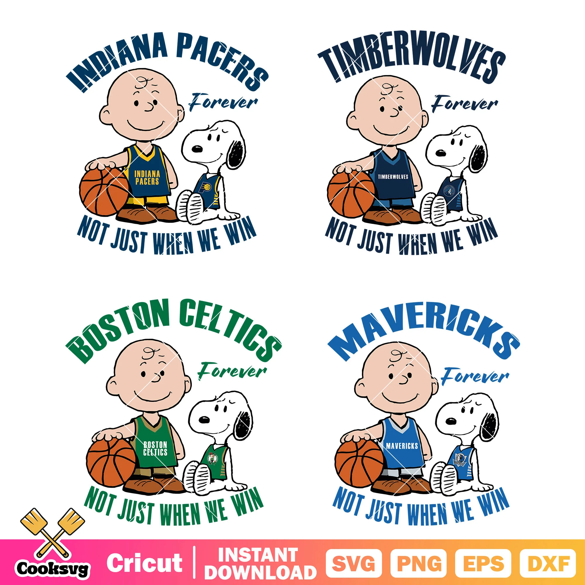 Forever not just when we win nba team bundle svg, nba team svg