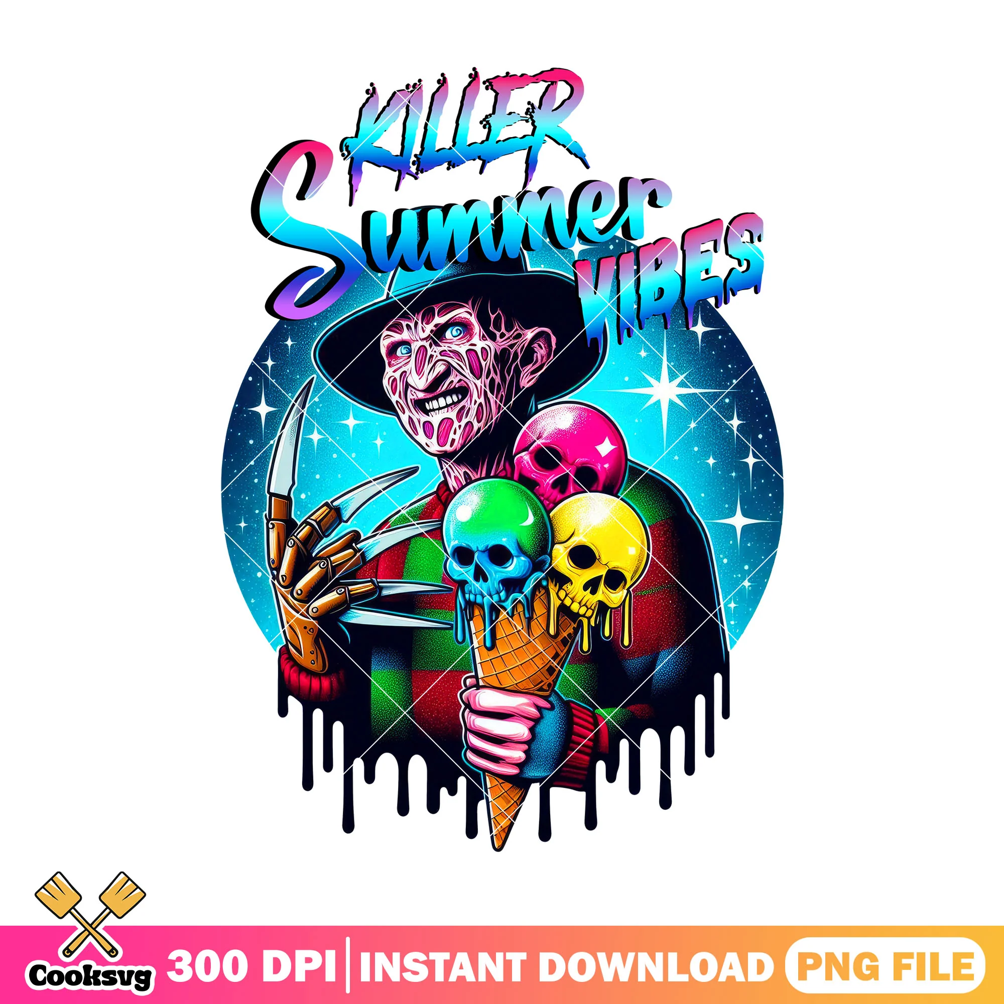 Freddy summer vibes png, halloween movie png, funny quotes png