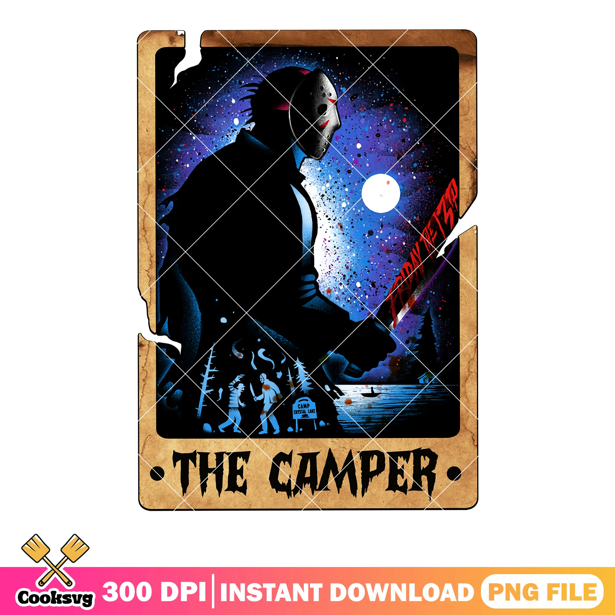Fridday the 13th Jason Voorhees png, scary halloween png, spook vibe png