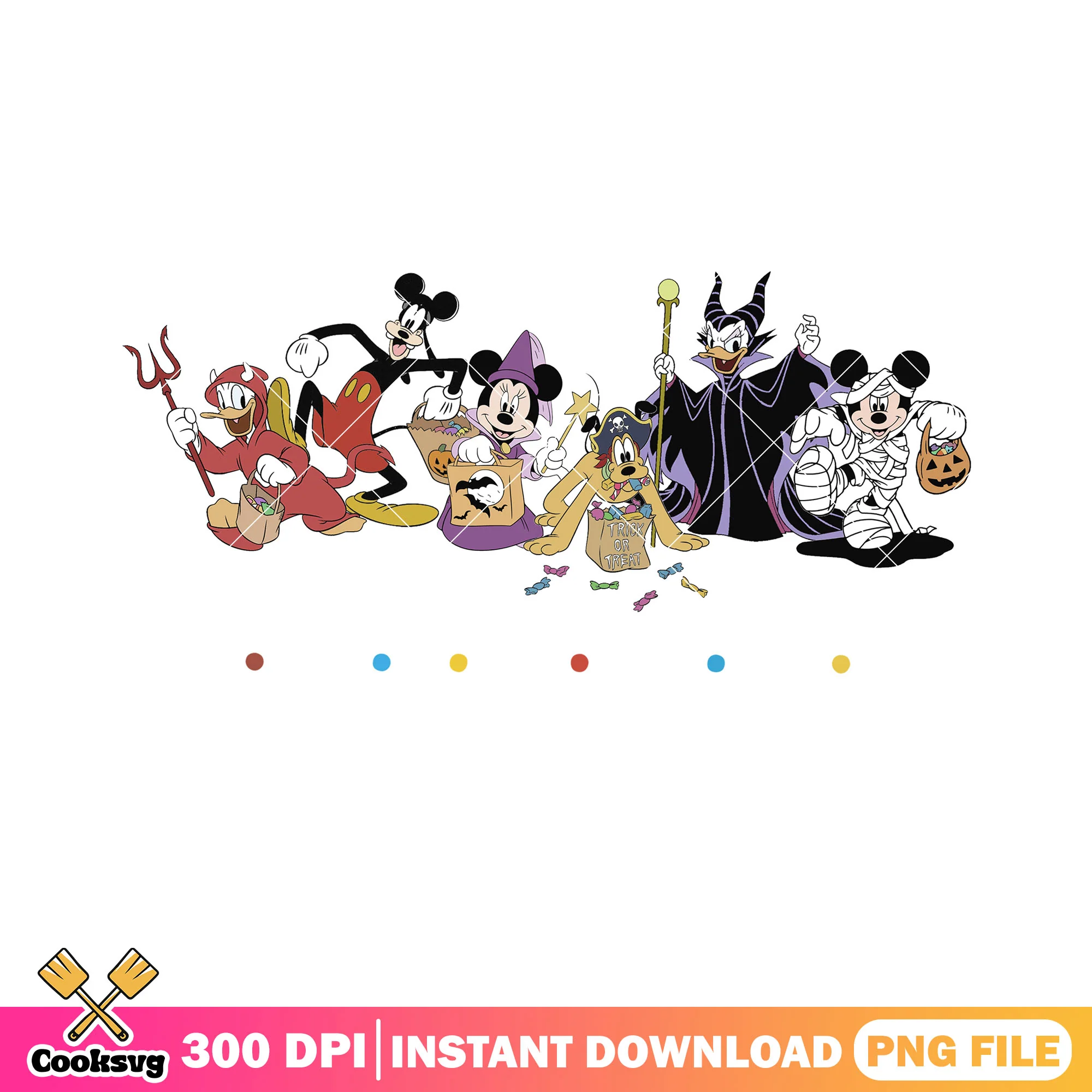 Friends in halloween png, disney art png, this is halloween png