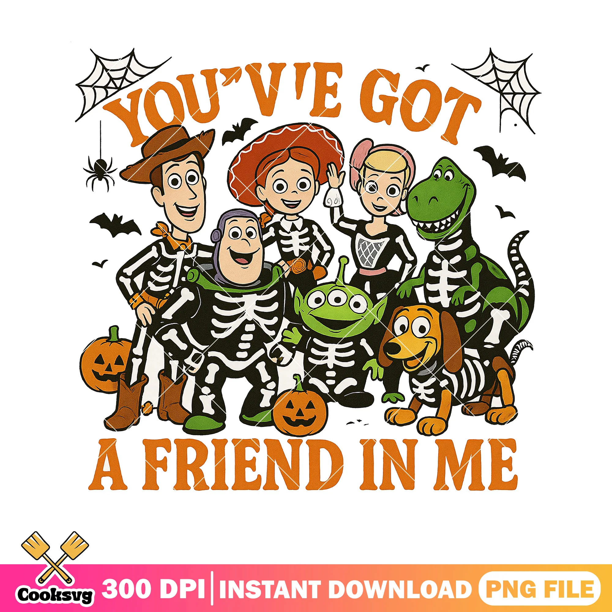 Friends in toy story png, halloween drawing png, disney cartoon png