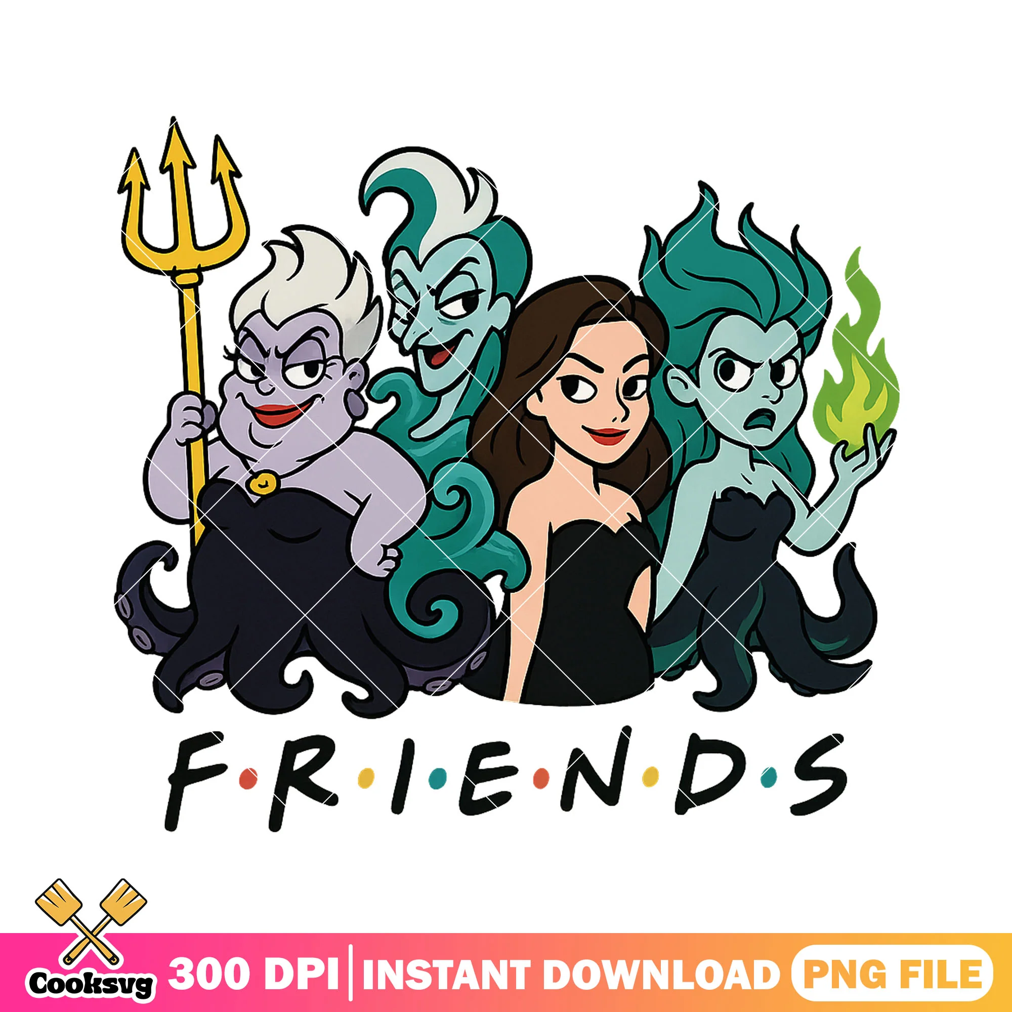 Friends of disney villain design png,  disney characters png