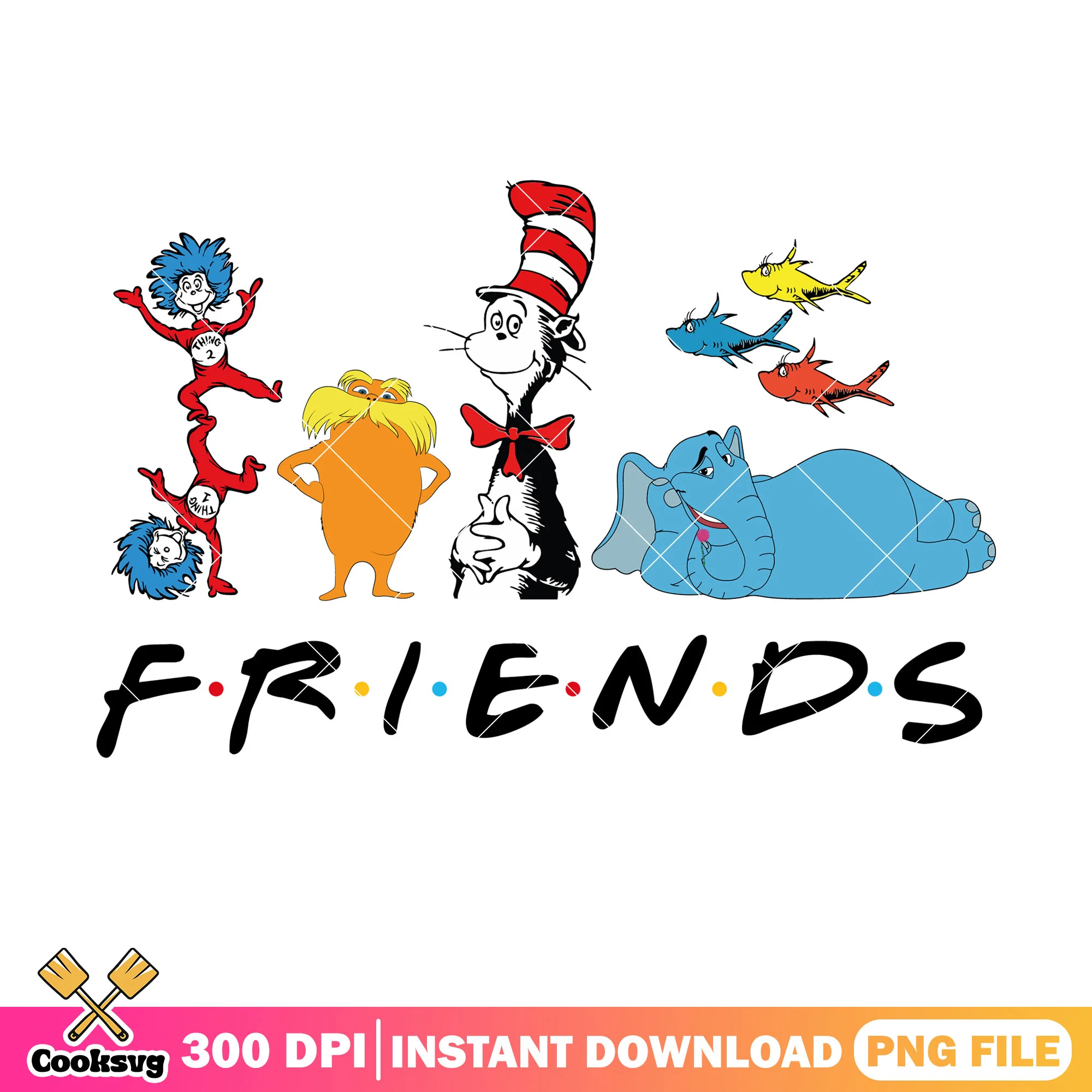 Friends of dr seuss cartoon png, dr seuss friends png, dr seuss cartoon png