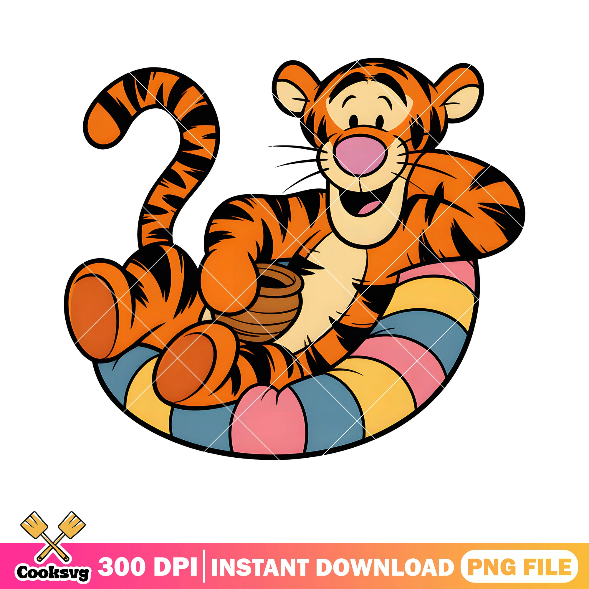 Friends of pooh name tiger poster  png, disney tiger png, disney vibes png